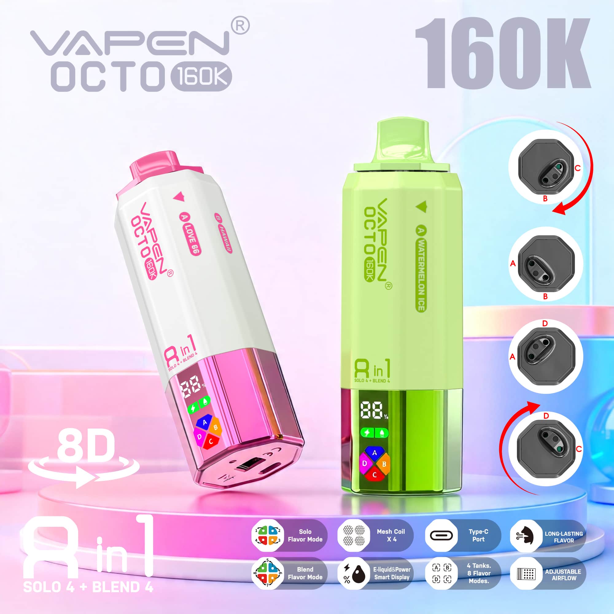 VAPEN OCTO 160K 8IN1 160000 PUFFS Disposable Vape