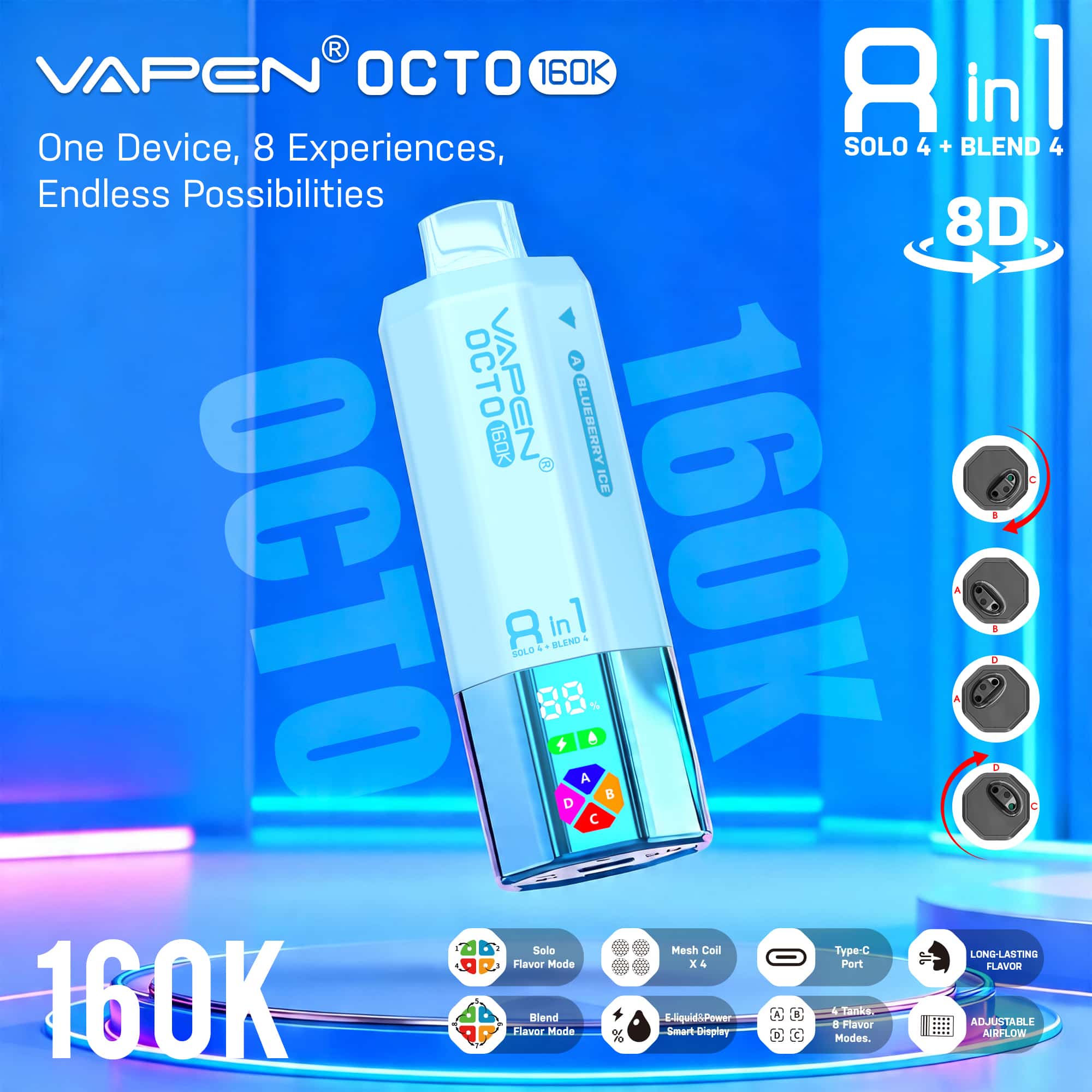 VAPEN OCTO 160K 8IN1 160000 PUFFS Disposable Vape