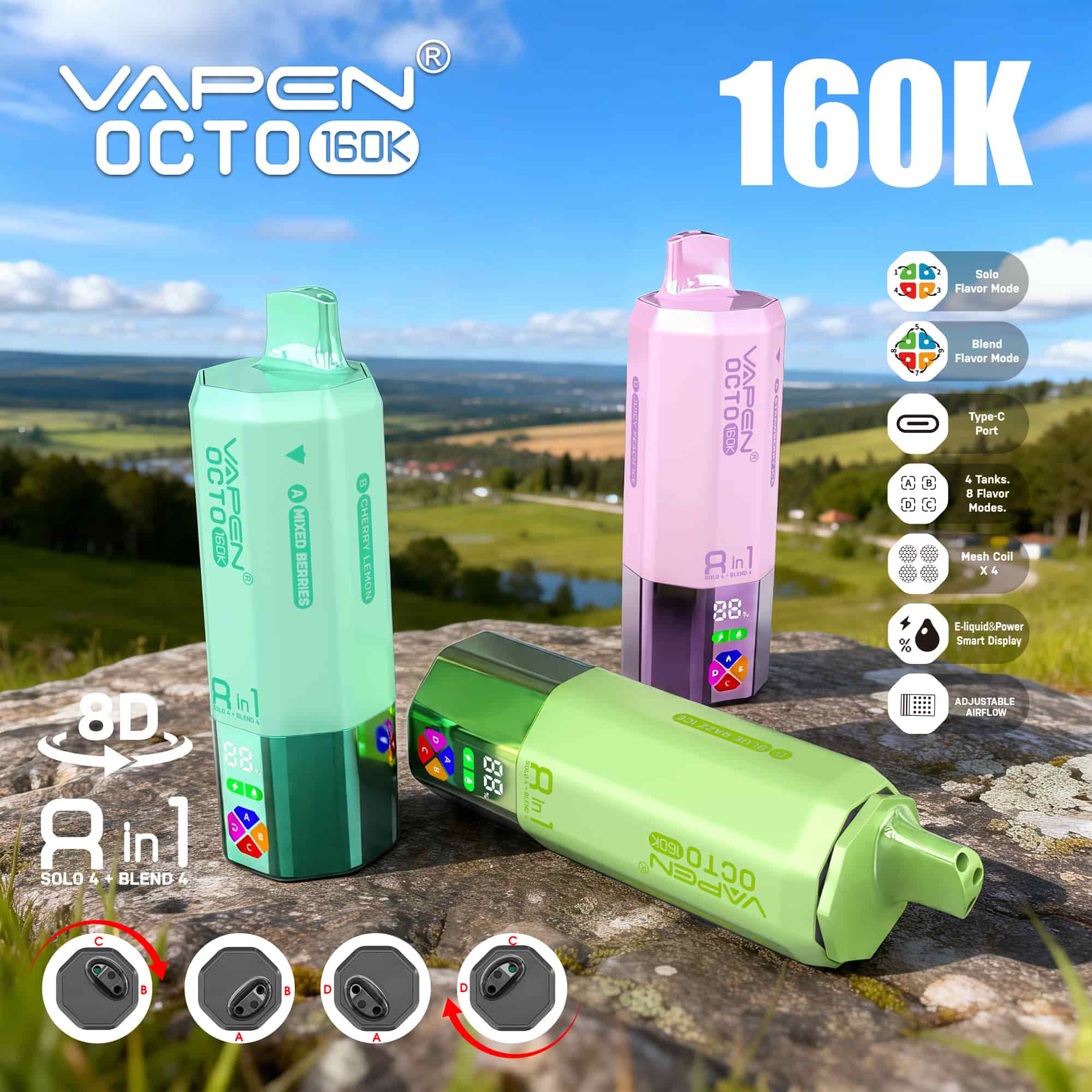 VAPEN OCTO 160K 8IN1 160000 PUFFS Disposable Vape