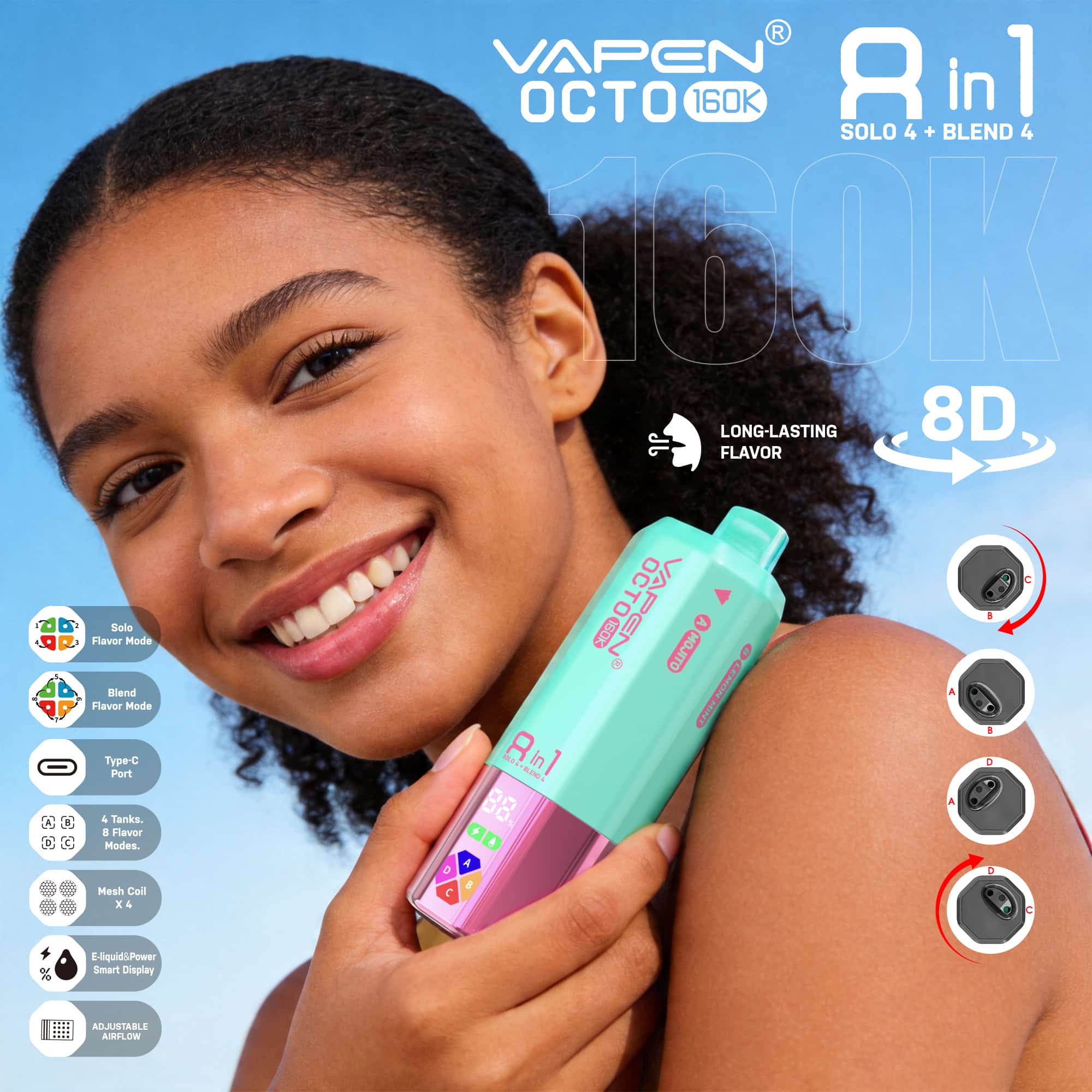 VAPEN OCTO 160K 8IN1 160000 PUFFS Disposable Vape