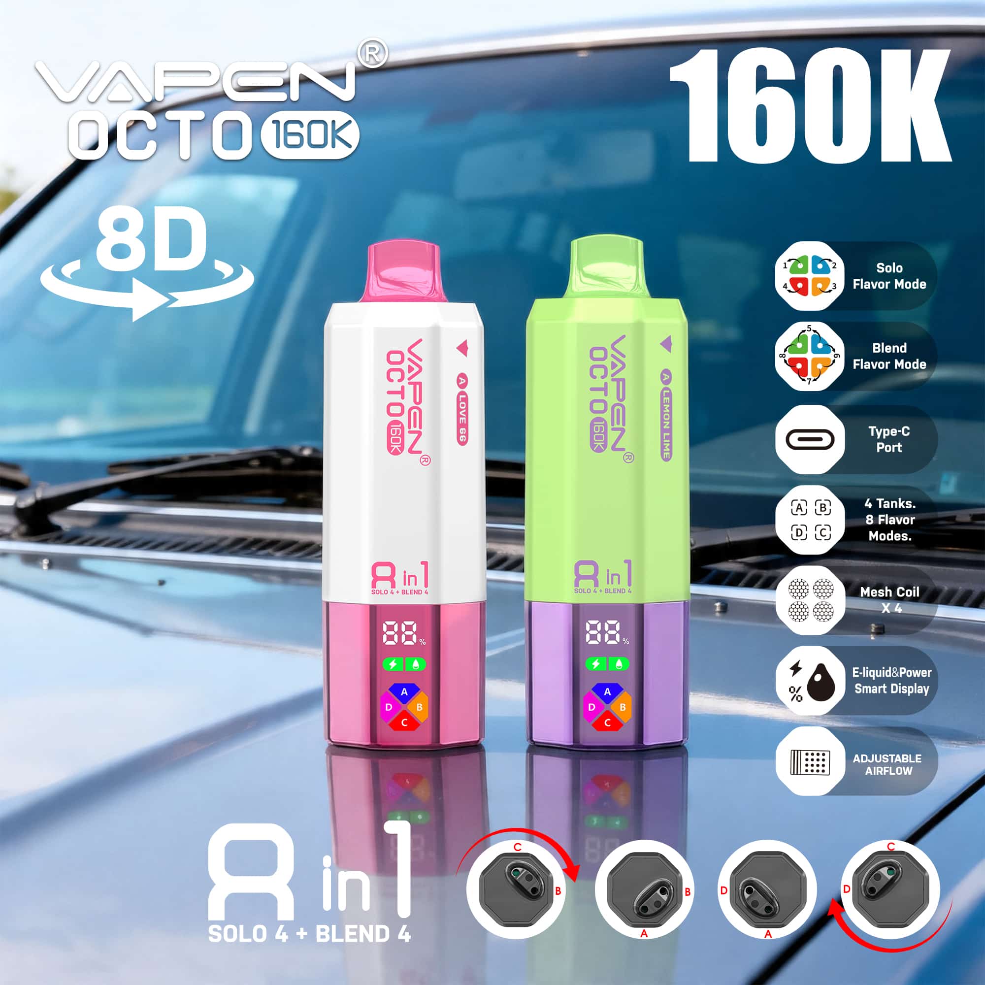 VAPEN OCTO 160K 8IN1 160000 PUFFS Disposable Vape