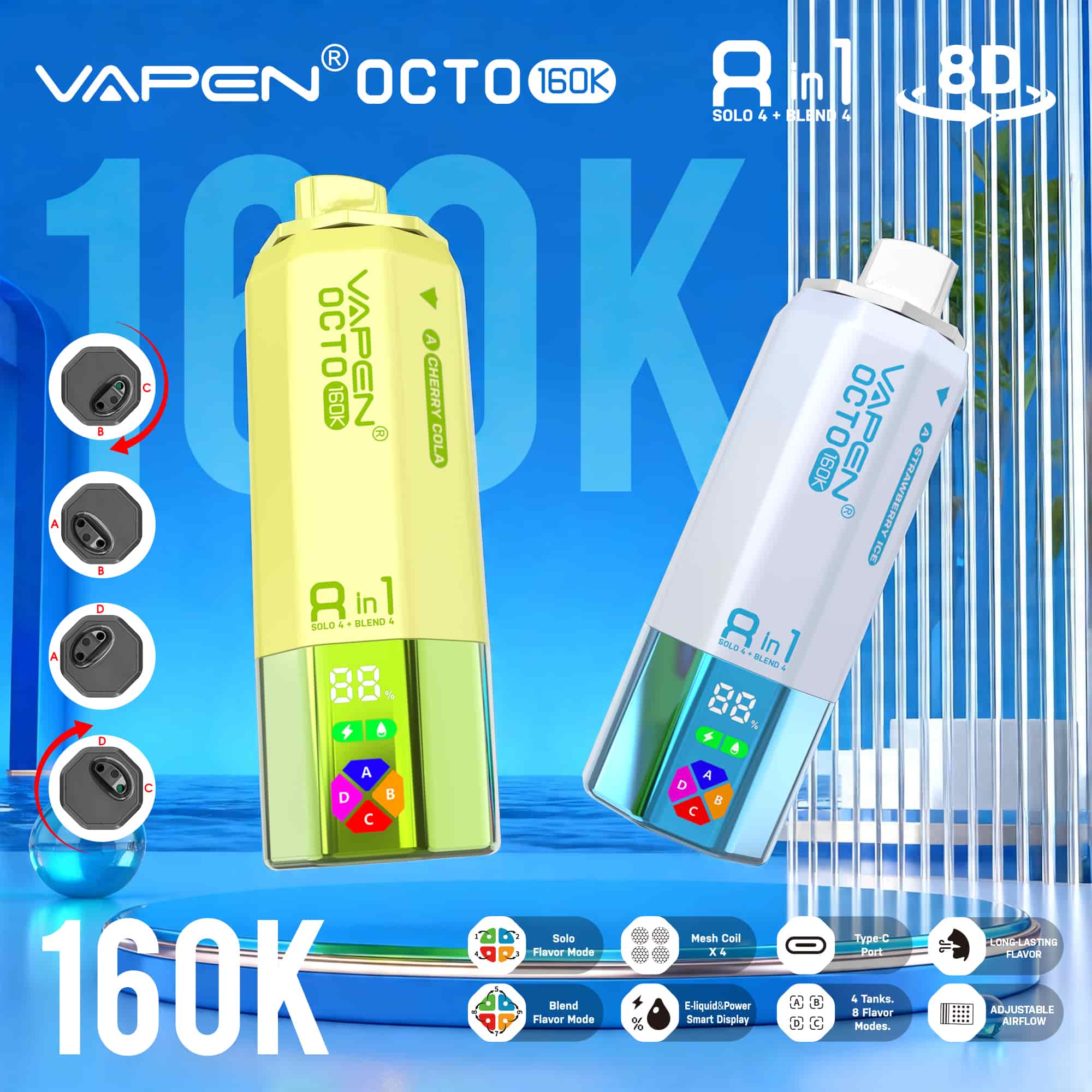 VAPEN OCTO 160K 8IN1 160000 PUFFS Disposable Vape
