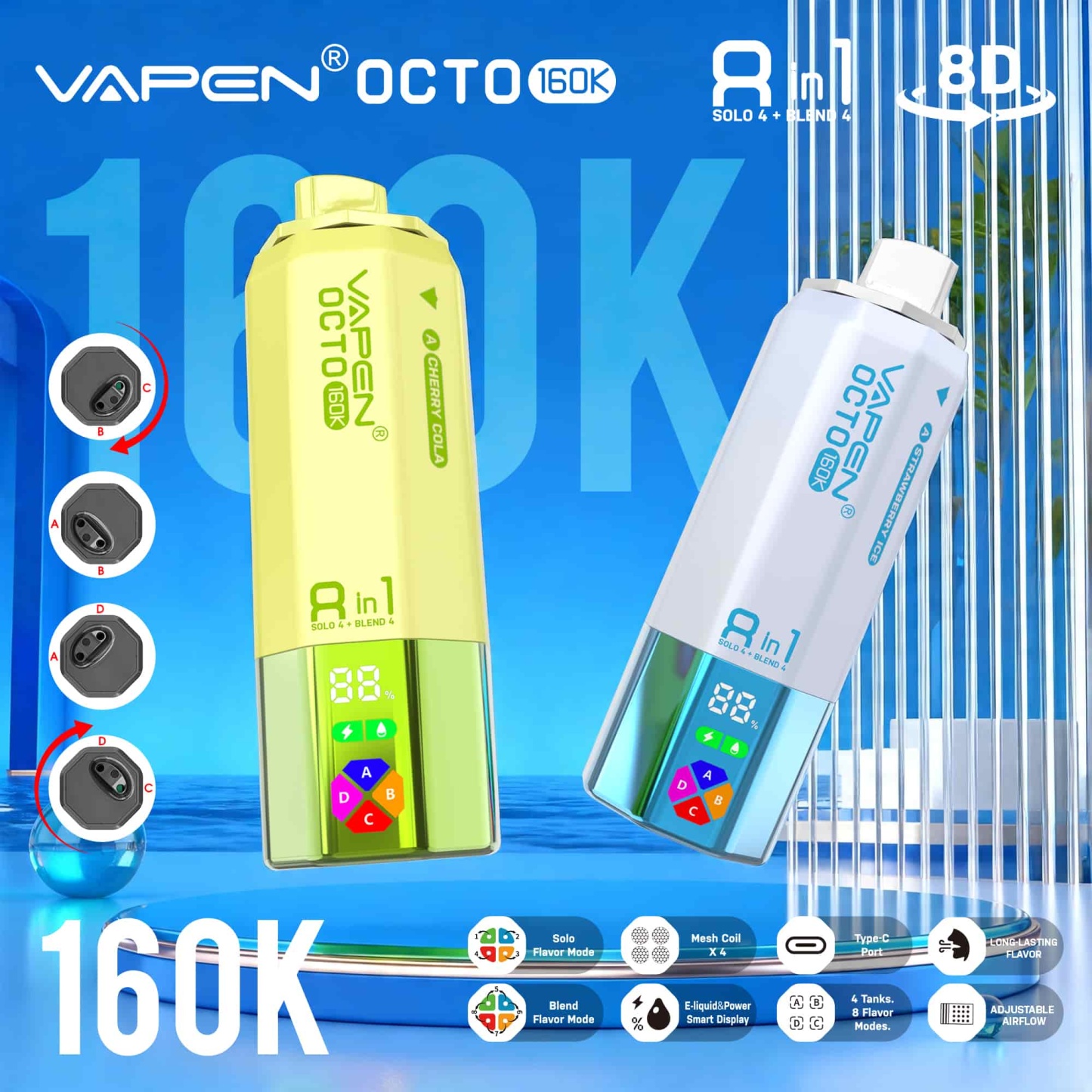 VAPEN OCTO 160K 8IN1 160000 PUFFS Disposable Vape