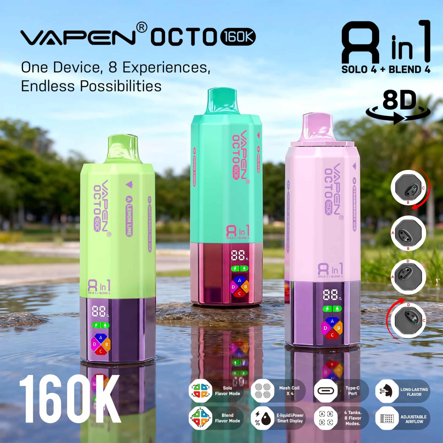 VAPEN OCTO 160K 8IN1 160000 PUFFS Disposable Vape