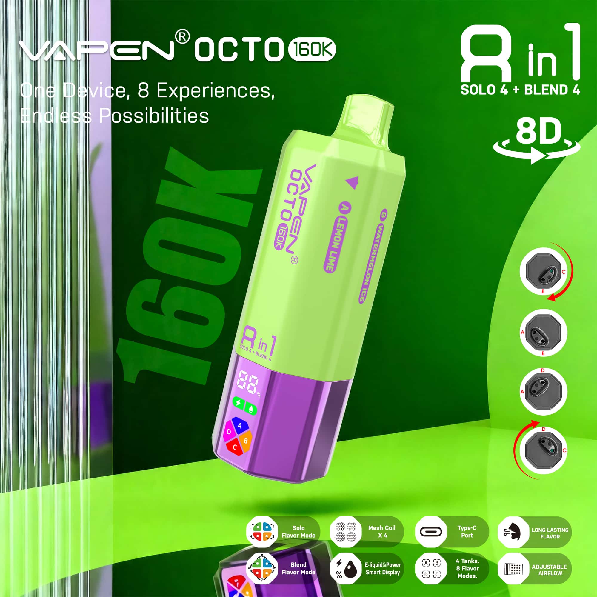 VAPEN OCTO 160K 8IN1 160000 PUFFS Disposable Vape