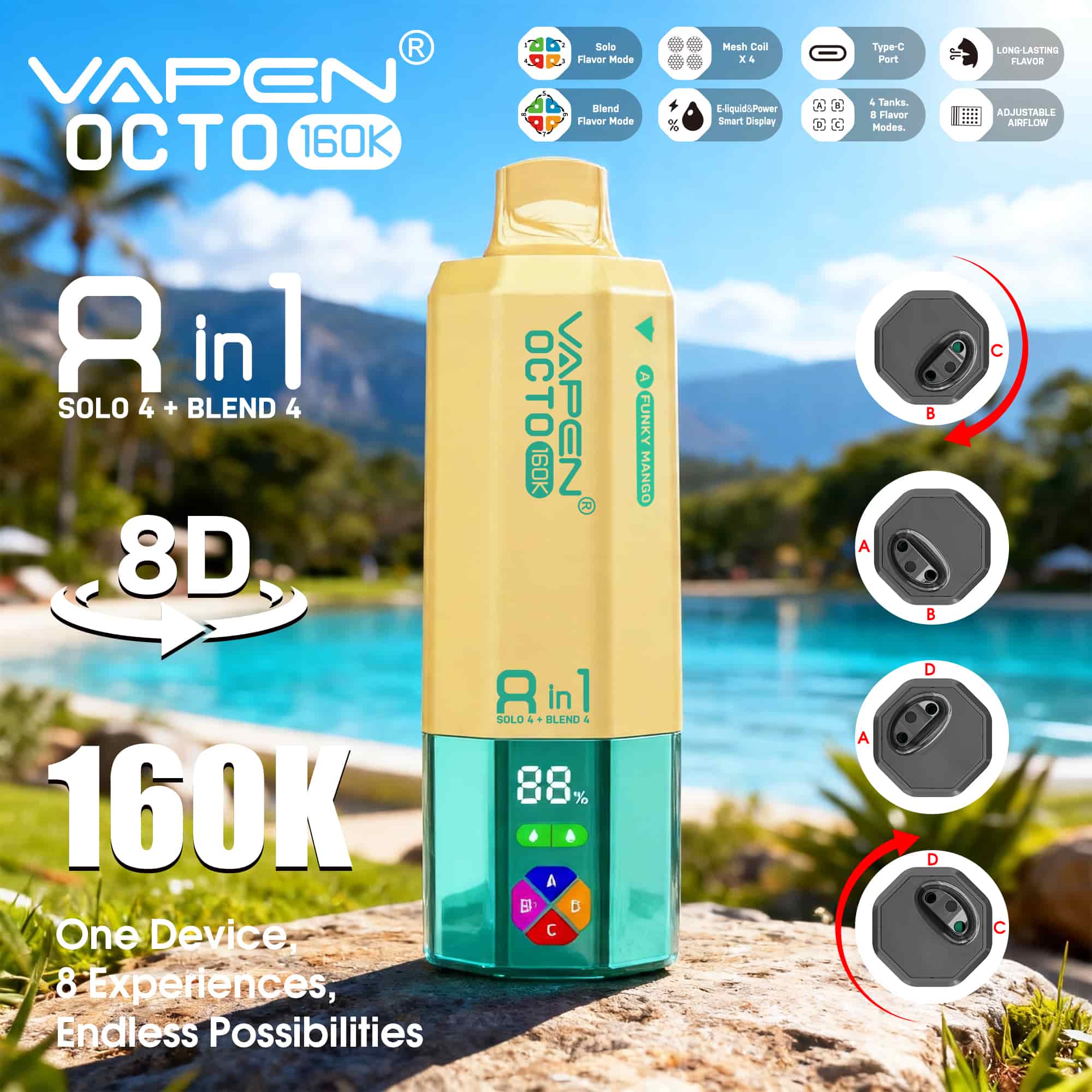 VAPEN OCTO 160K 8IN1 160000 PUFFS Disposable Vape