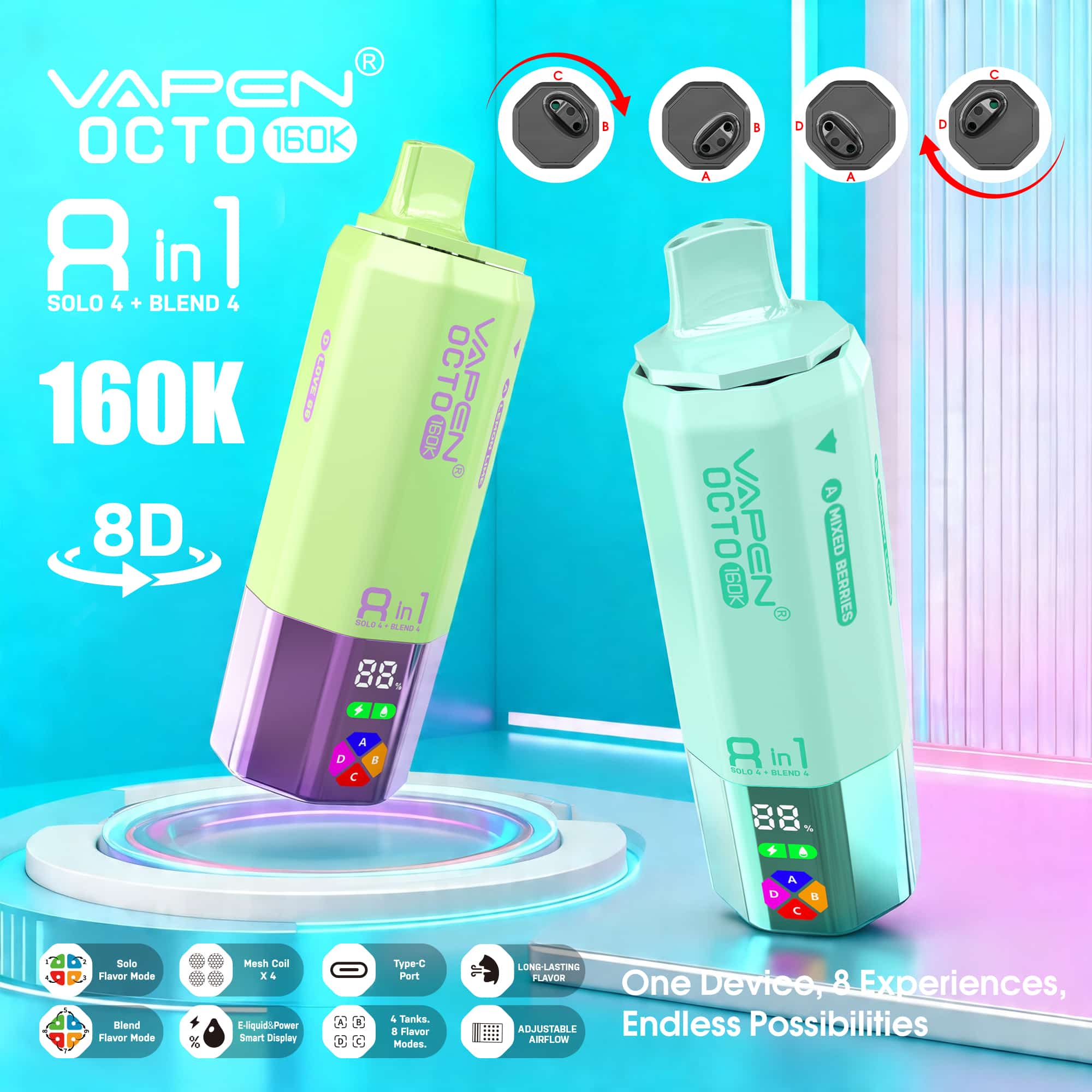 VAPEN OCTO 160K 8IN1 160000 PUFFS Disposable Vape