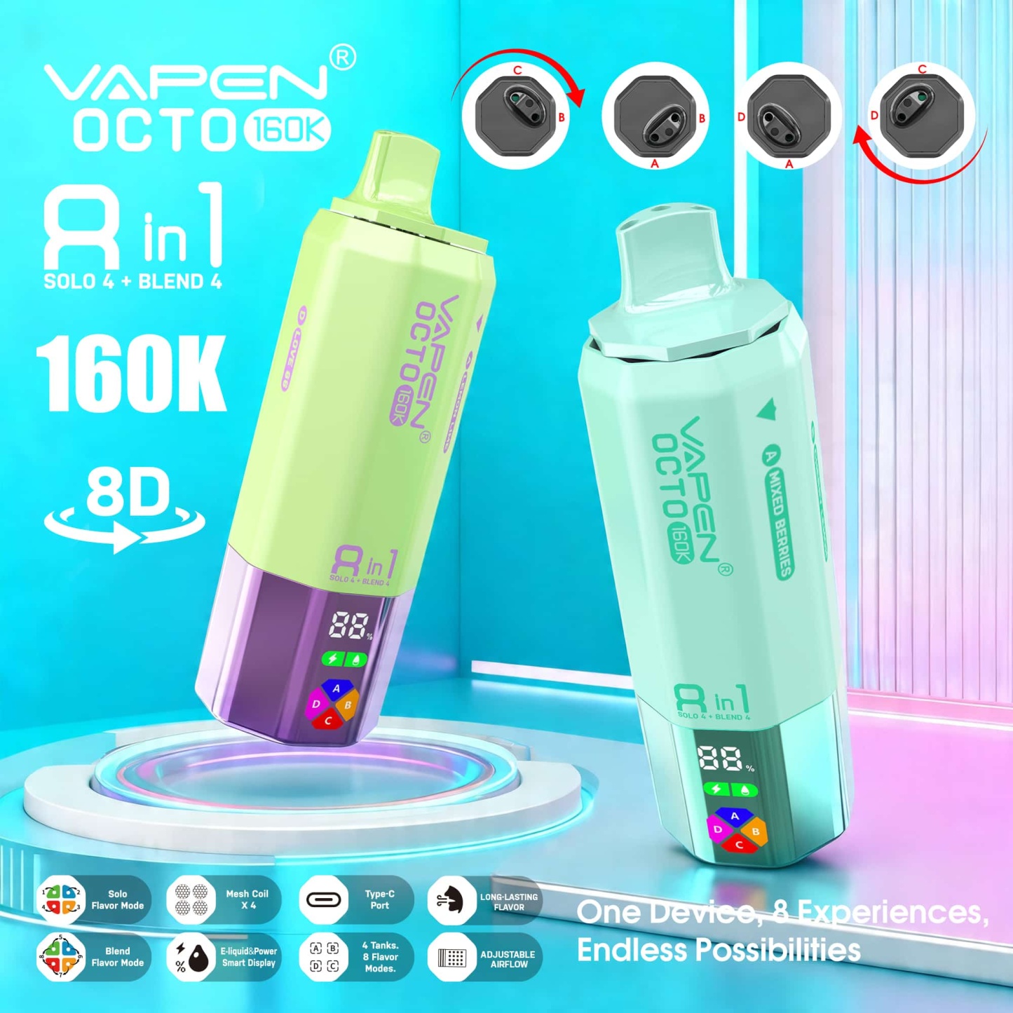 VAPEN OCTO 160K 8IN1 160000 PUFFS Disposable Vape