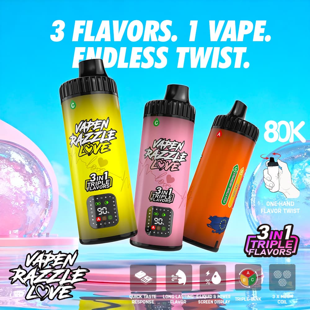 VAPEN RAZZLE 80K 3IN1 Flavors Disposable Electronic Cigarette Wholesale I Vape Pen