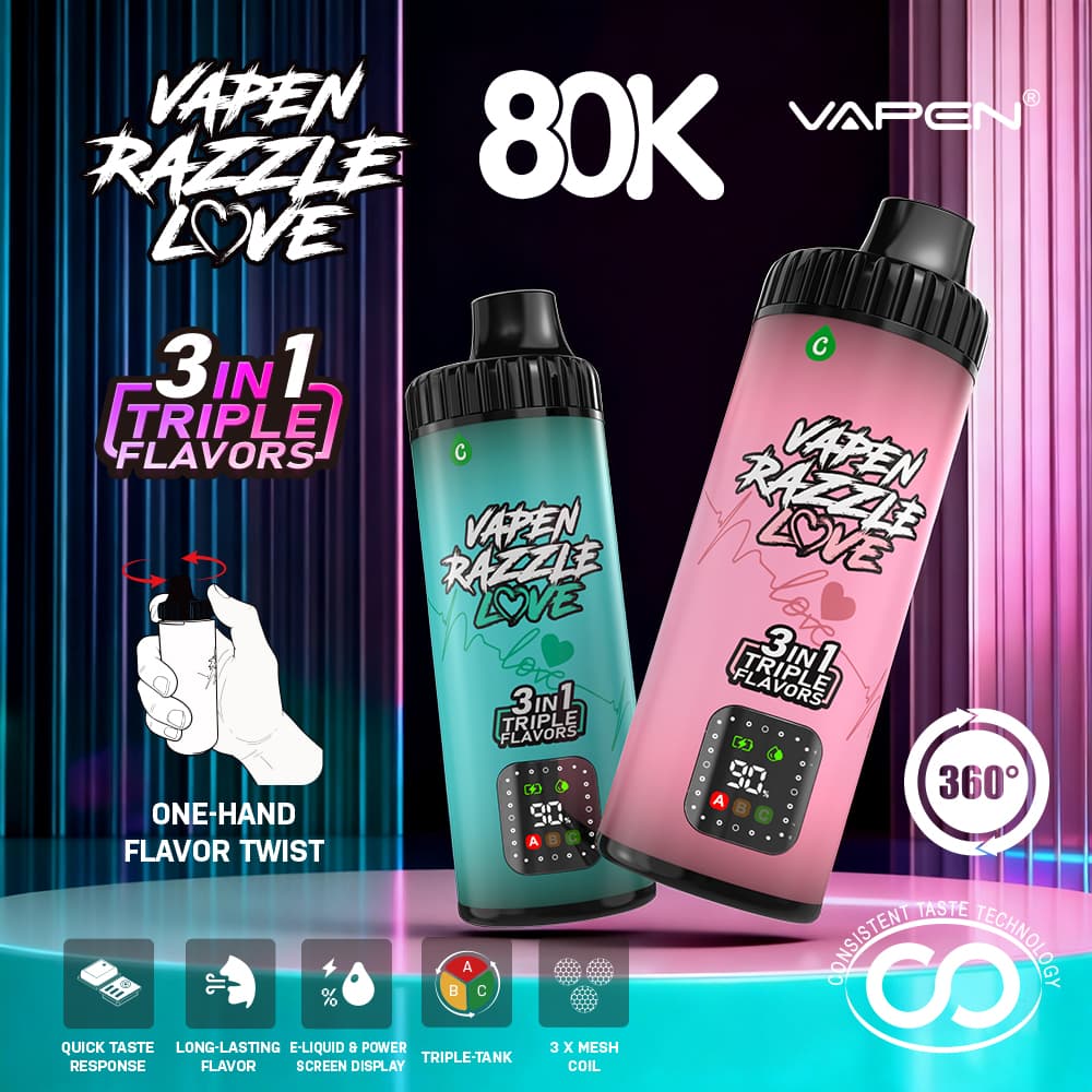 VAPEN RAZZLE 80K 3IN1 Flavors Disposable Electronic Cigarette Wholesale I Vape Pen