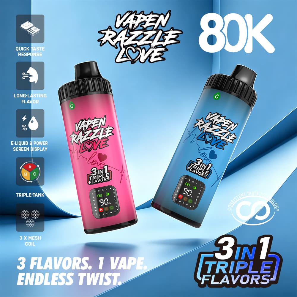 VAPEN RAZZLE 80K 3IN1 Flavors Disposable Electronic Cigarette Wholesale I Vape Pen