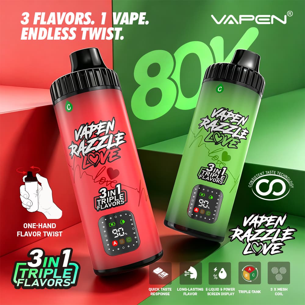 VAPEN RAZZLE 80K 3IN1 Flavors Disposable Electronic Cigarette Wholesale I Vape Pen