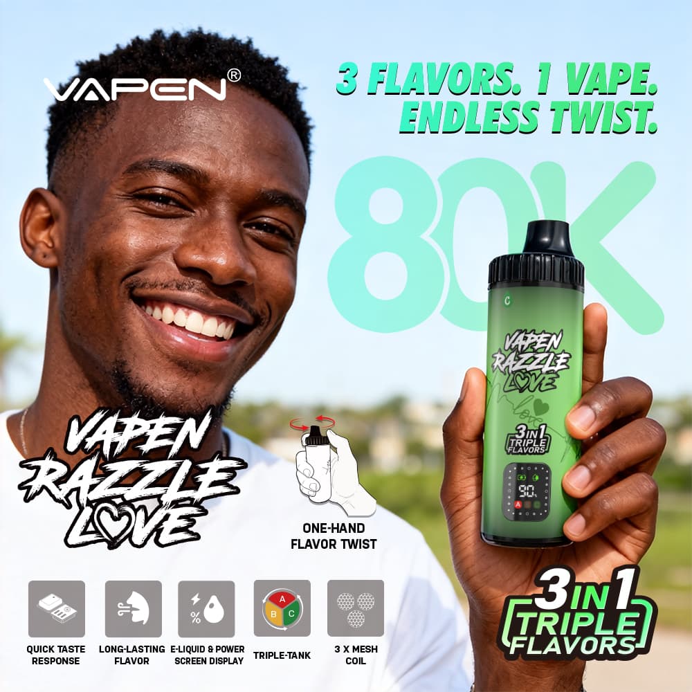 VAPEN RAZZLE 80K 3IN1 Flavors Disposable Electronic Cigarette Wholesale I Vape Pen