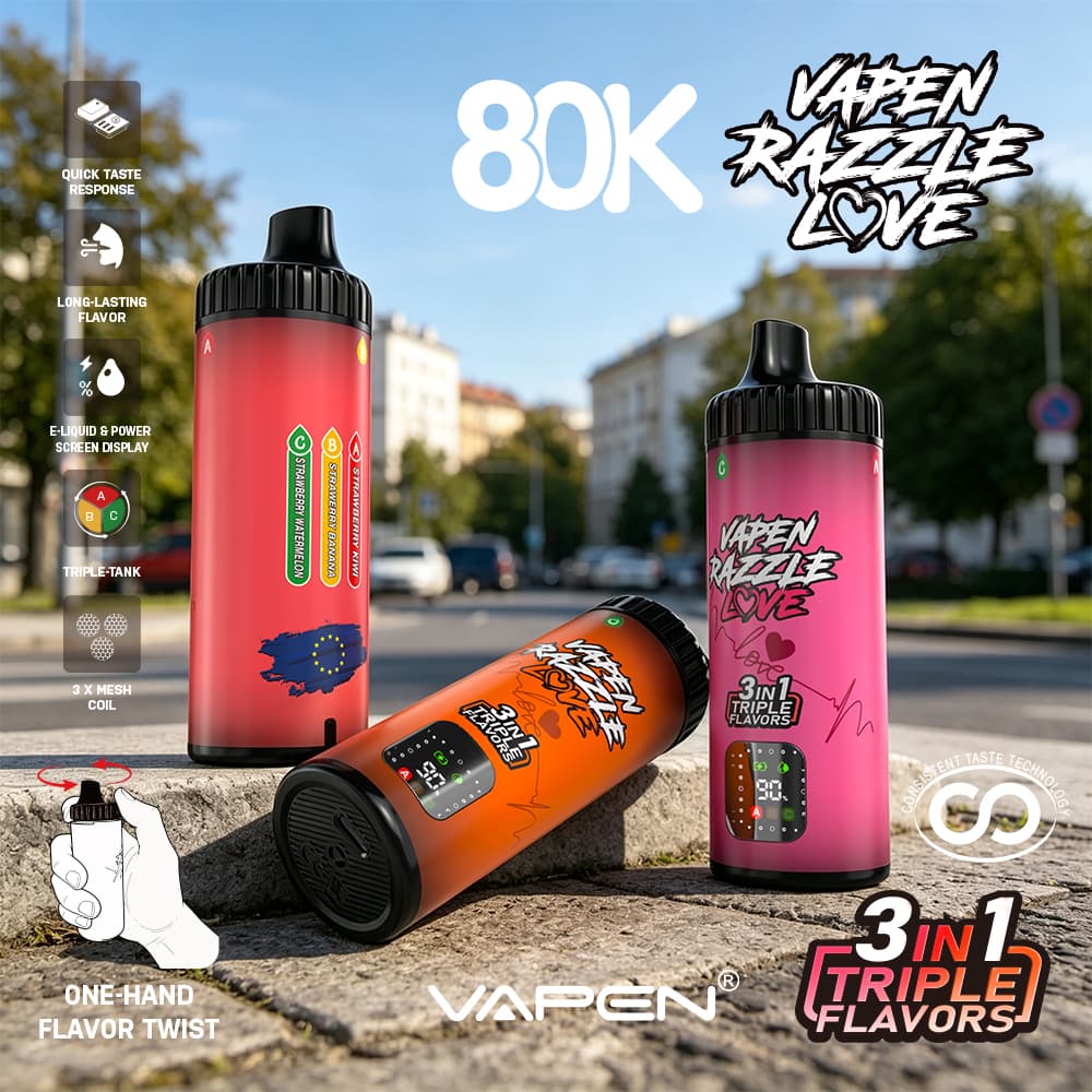 VAPEN RAZZLE 80K 3IN1 Flavors Disposable Electronic Cigarette Wholesale I Vape Pen