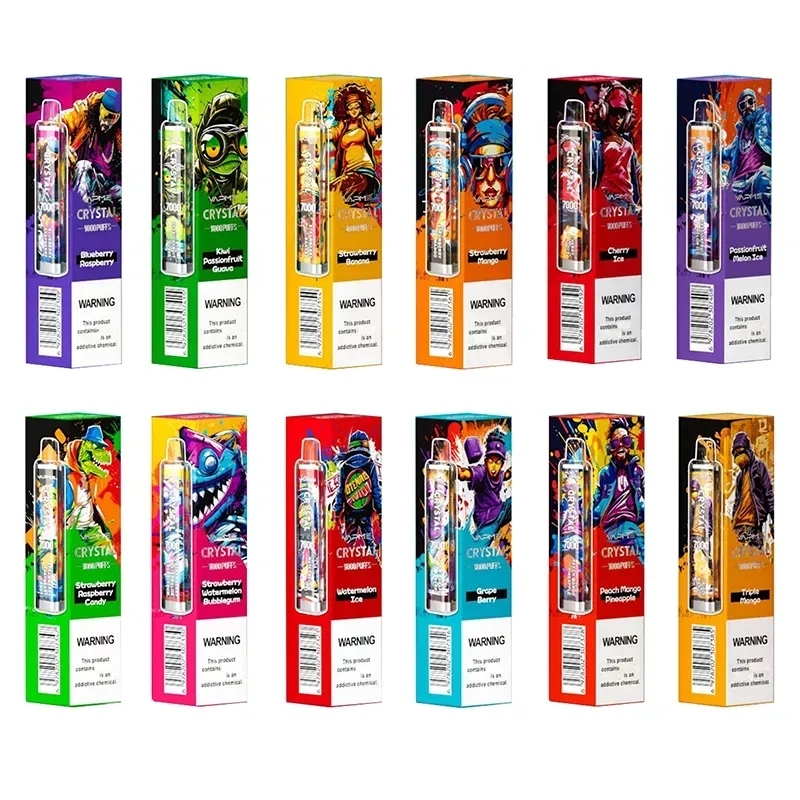 Original VAPME Crystal 7000 Disposable 600mah Vape Pen Device 7K Puffs 14ml Mesh Coil Rechargeable E Cigarettes 0% 2% 3% 5% 12 Flavors-Ecloudvaping