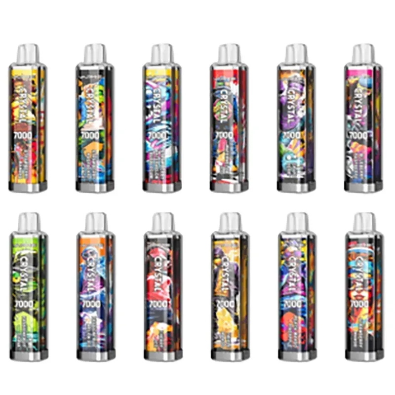 Original VAPME Crystal 7000 Disposable 600mah Vape Pen Device 7K Puffs 14ml Mesh Coil Rechargeable E Cigarettes 0% 2% 3% 5% 12 Flavors-Ecloudvaping
