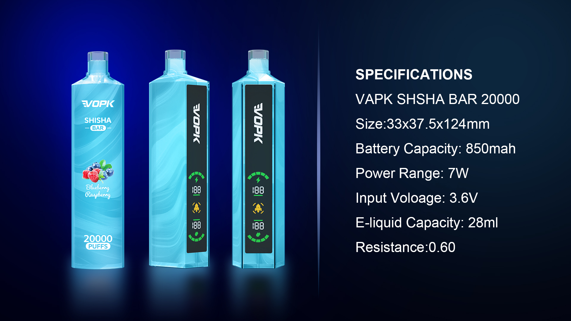 Pocket Hookah Original  Vopk Shisha Bar 20000 Puff 20K Puffs Disposable Vape