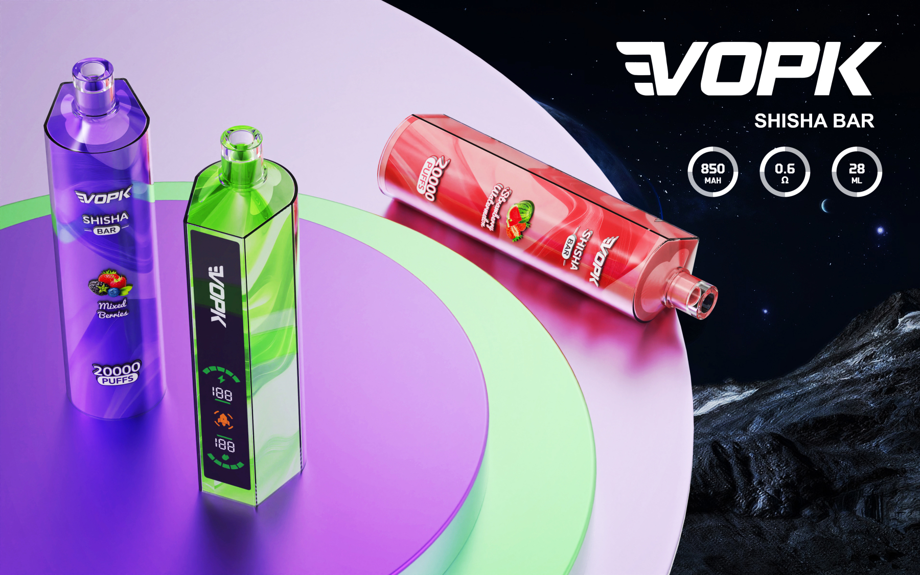 Pocket Hookah Original  Vopk Shisha Bar 20000 Puff 20K Puffs Disposable Vape