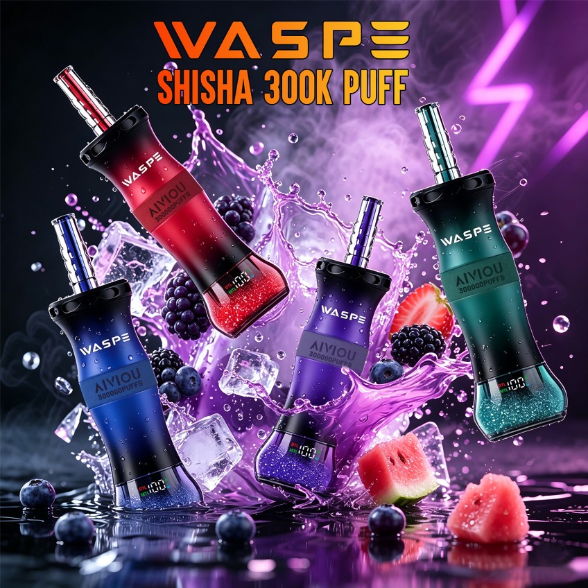 EU Germany Spain warehouse WASPE Shisha 300K Puff Disposable Vape pen Wholesale Electronic Cigarette Vaper