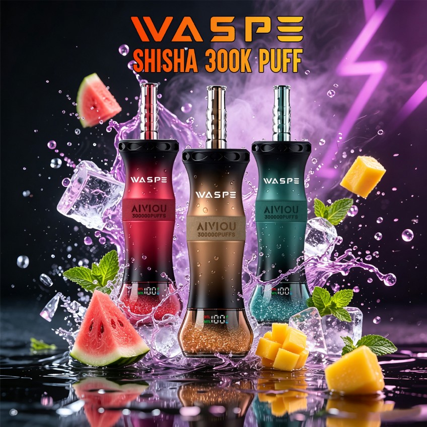 EU Germany Spain warehouse WASPE Shisha 300K Puff Disposable Vape pen Wholesale Electronic Cigarette Vaper