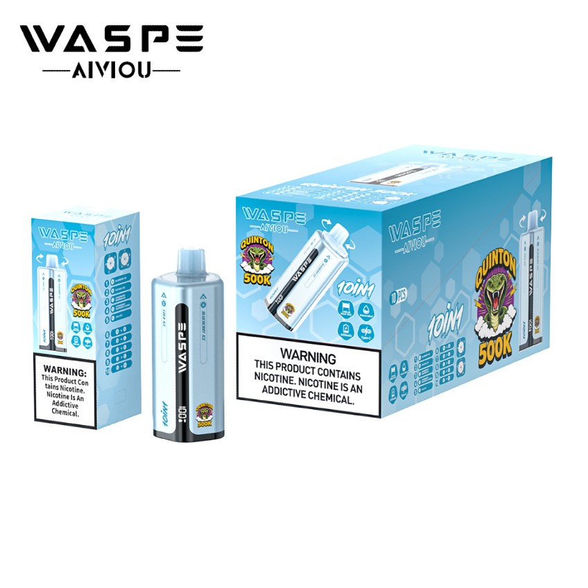EU Germany Spain warehouse WASPE Quinton 500K puffs 10-in-1 Disposable Vape pen Wholesale Electronic Cigarette Vaper