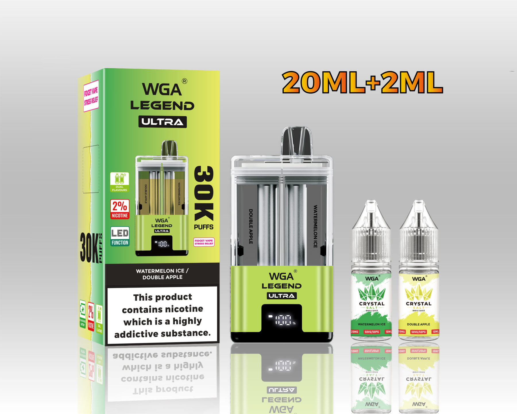 Wga Legend Ultra 30000 30K/15K/20K Puff Vaper Empty I Vape