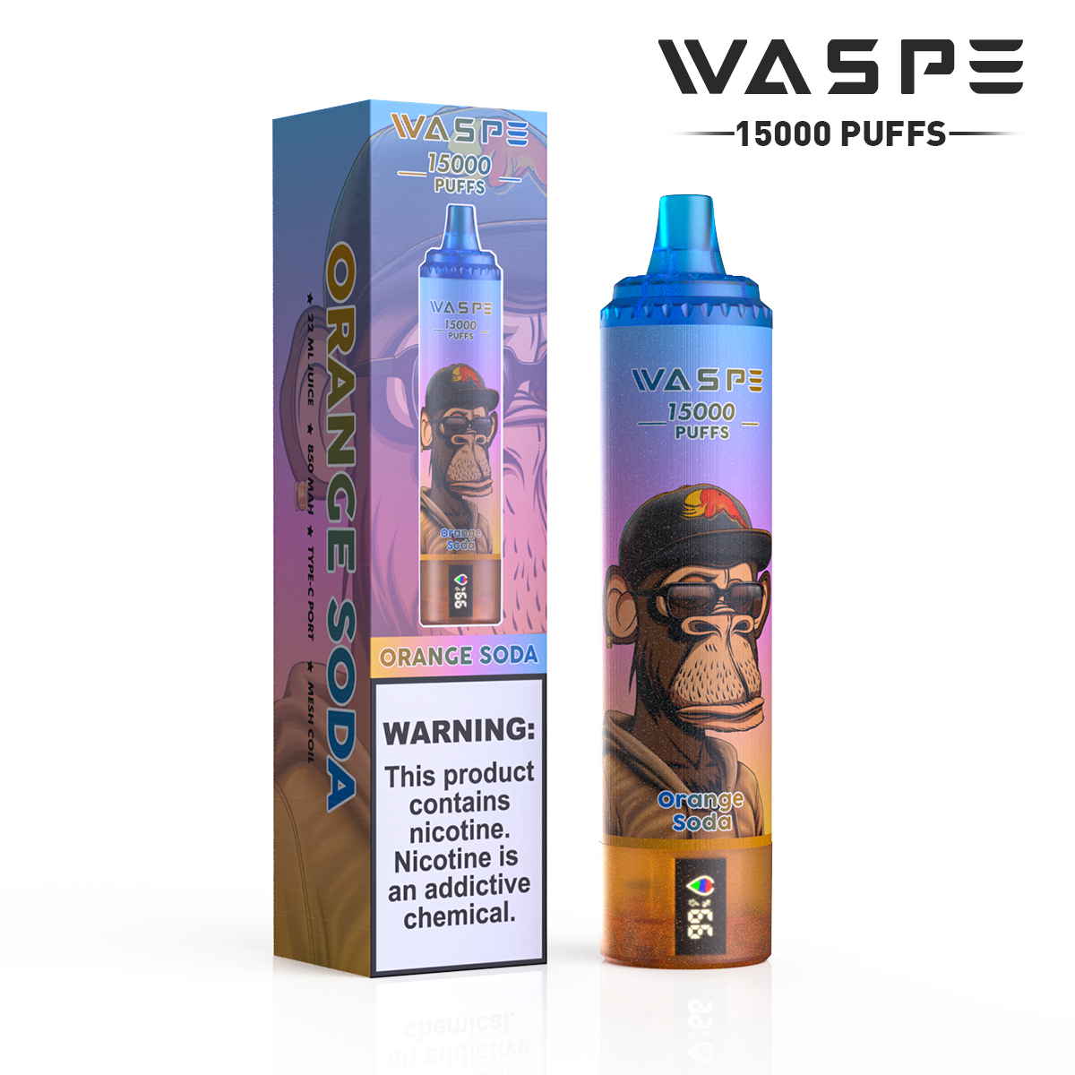 Waspe 15000 Puffs Disposable Vapecigarette Shisha Vaper Electronic Cigarette Wholesale I Vape Pen Style Bar