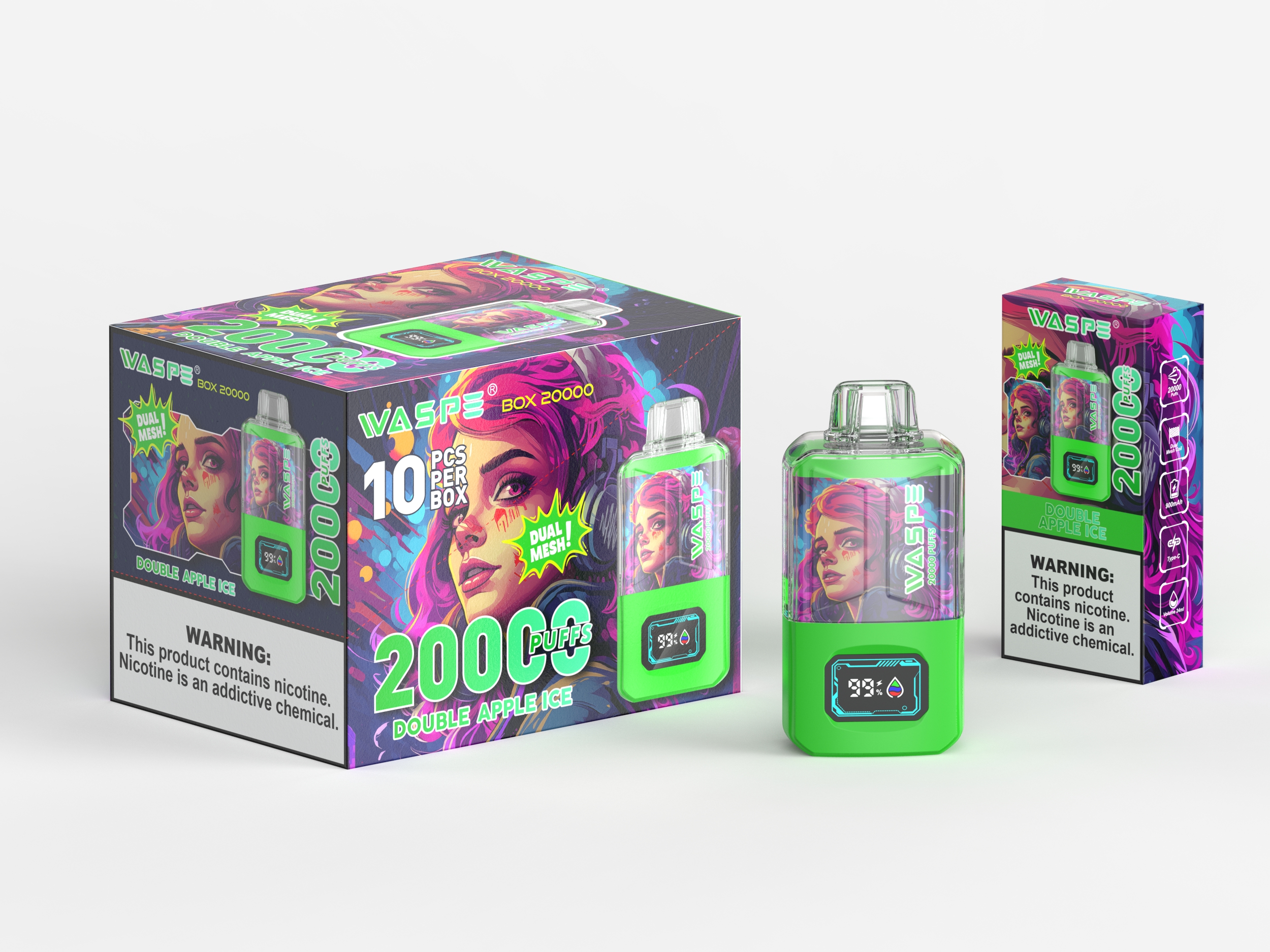 Waspe Puff 20000 Puffs Bang Box 25ml Puff Vape 15K 20000 Puffs Disposable E Cigarette Wholesale I Vape