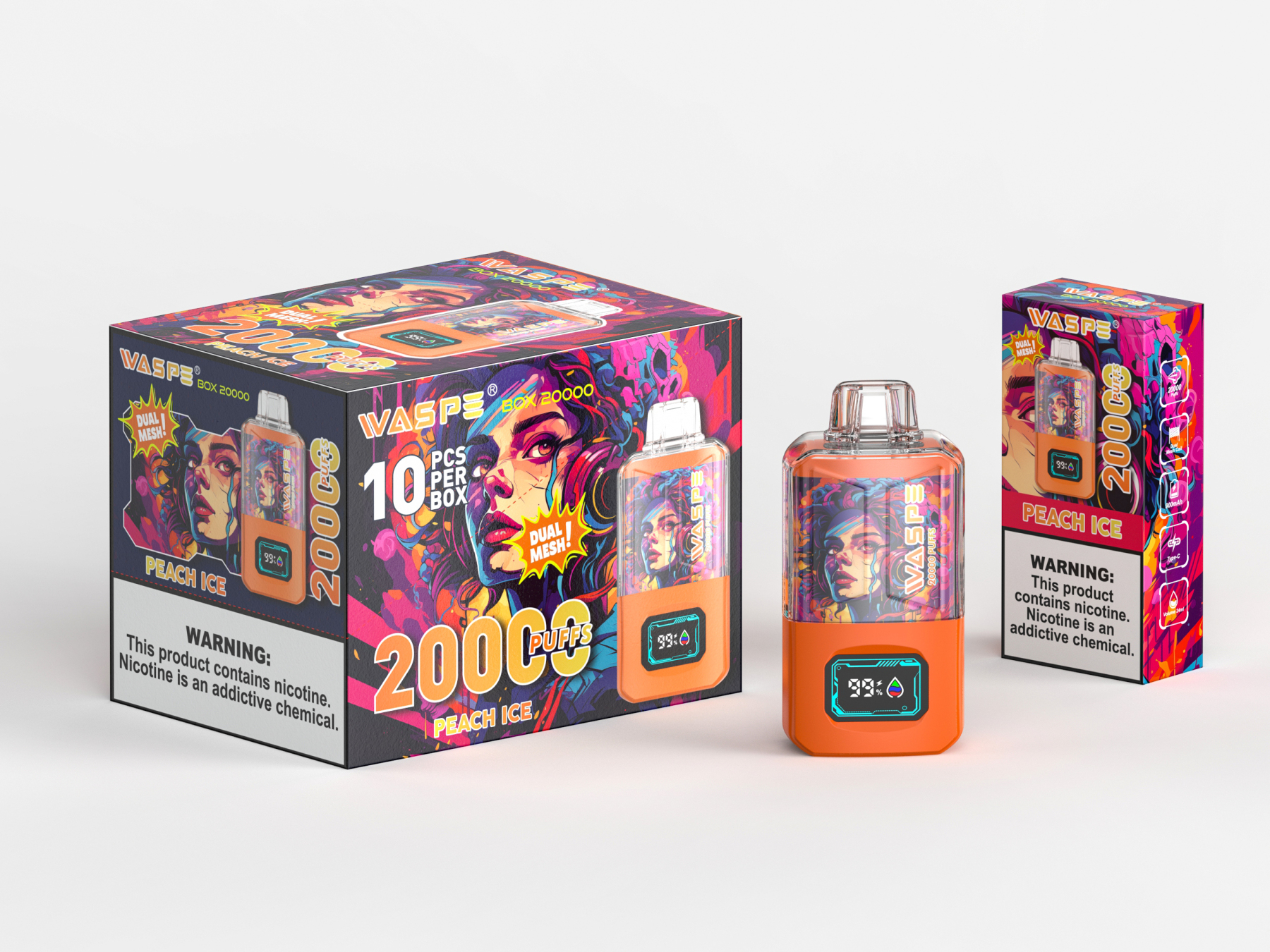 Waspe Puff 20000 Puffs Bang Box 25ml Puff Vape 15K 20000 Puffs Disposable E Cigarette Wholesale I Vape