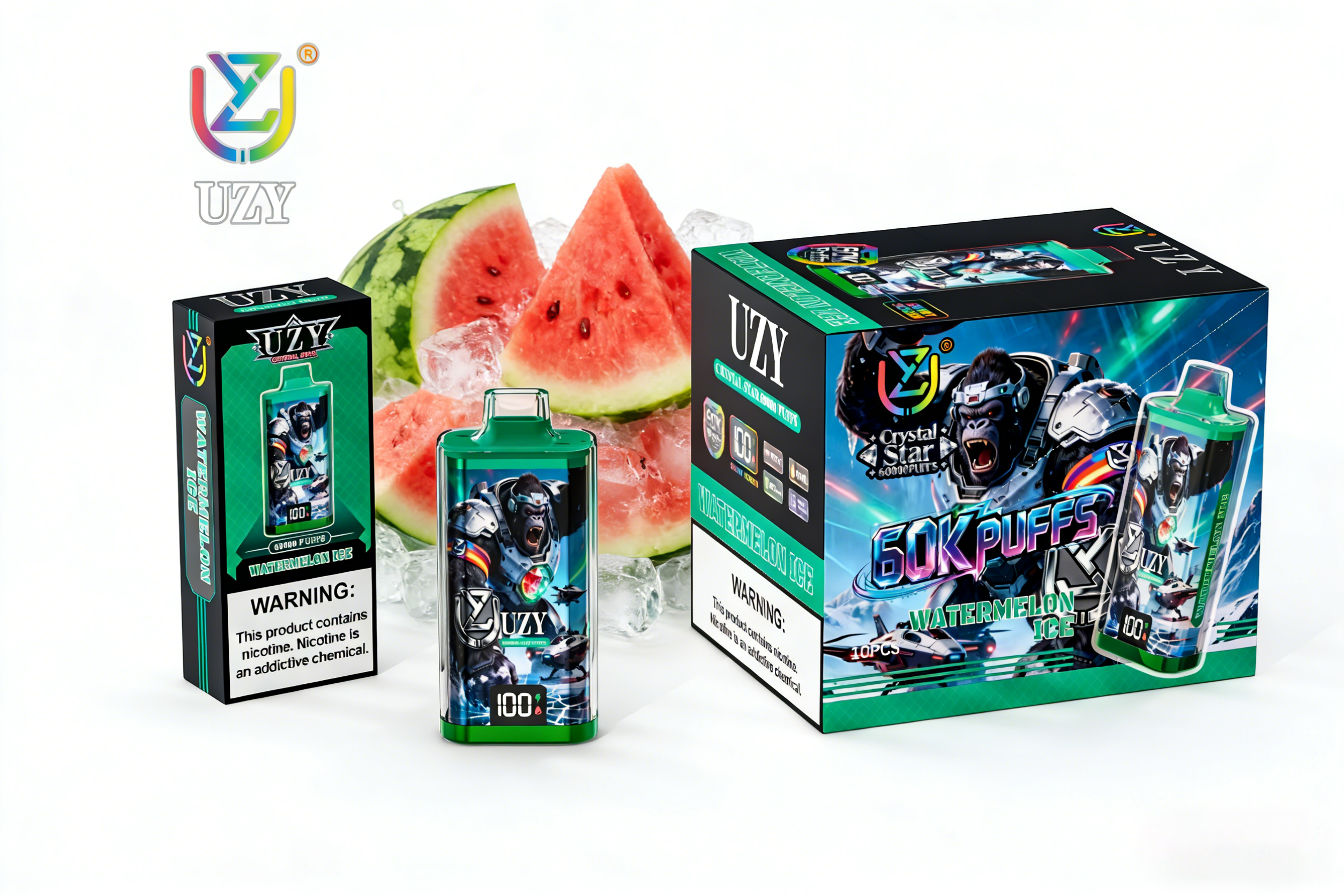 Uzy Crystal Star 60000 Puff Vape Vapes Vaporizer Disposable Vape for Travel Wholesale I Vape Rechargeable Vape Pen Vape Factory Ecloudvaping Euwarehouse