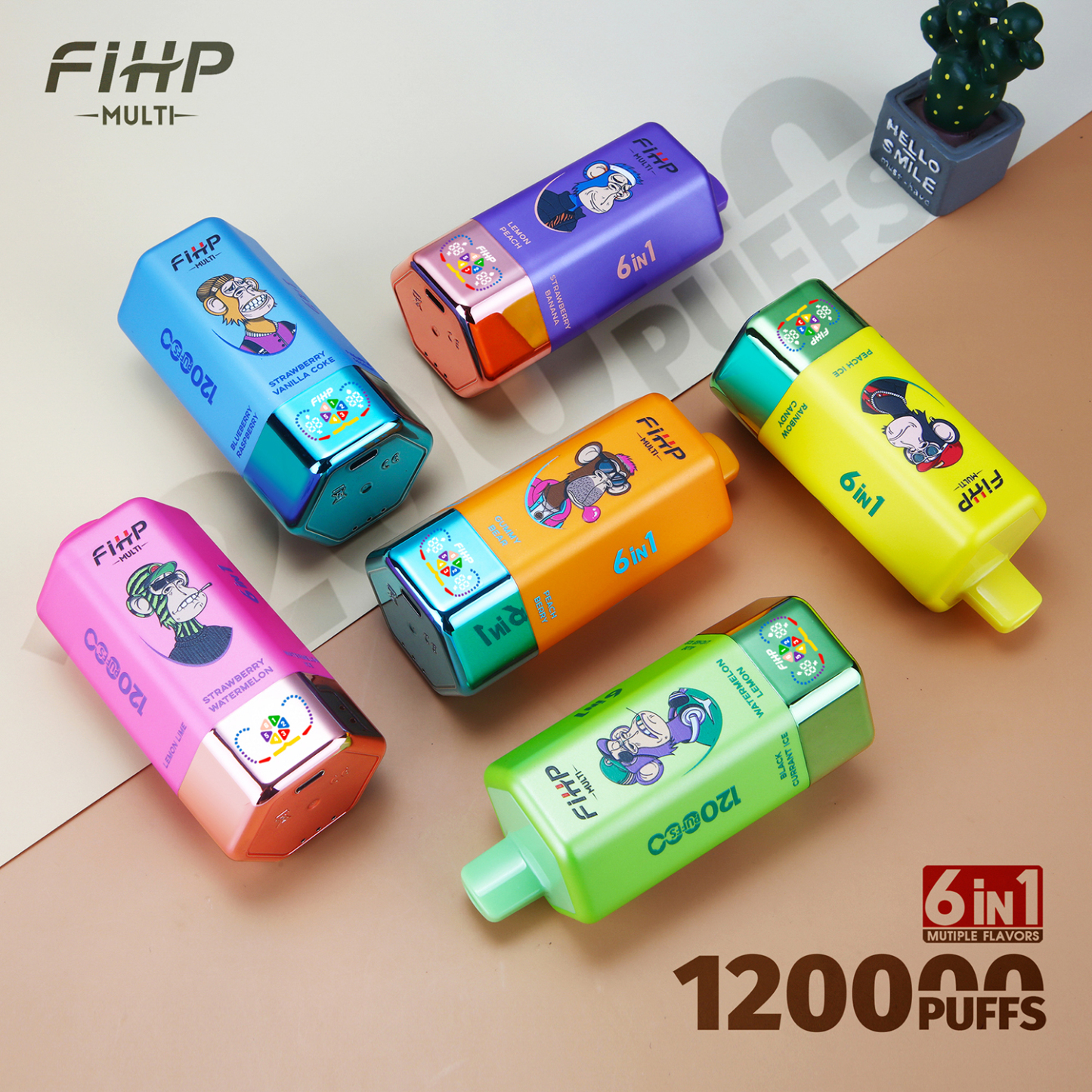 Fihp 120K Puffs 6in1 Multi Tastes 120000 Vapedisposable Vape 6in1 Flavor Bang 150K 100K 110K Puff Vape Factory Wholesale