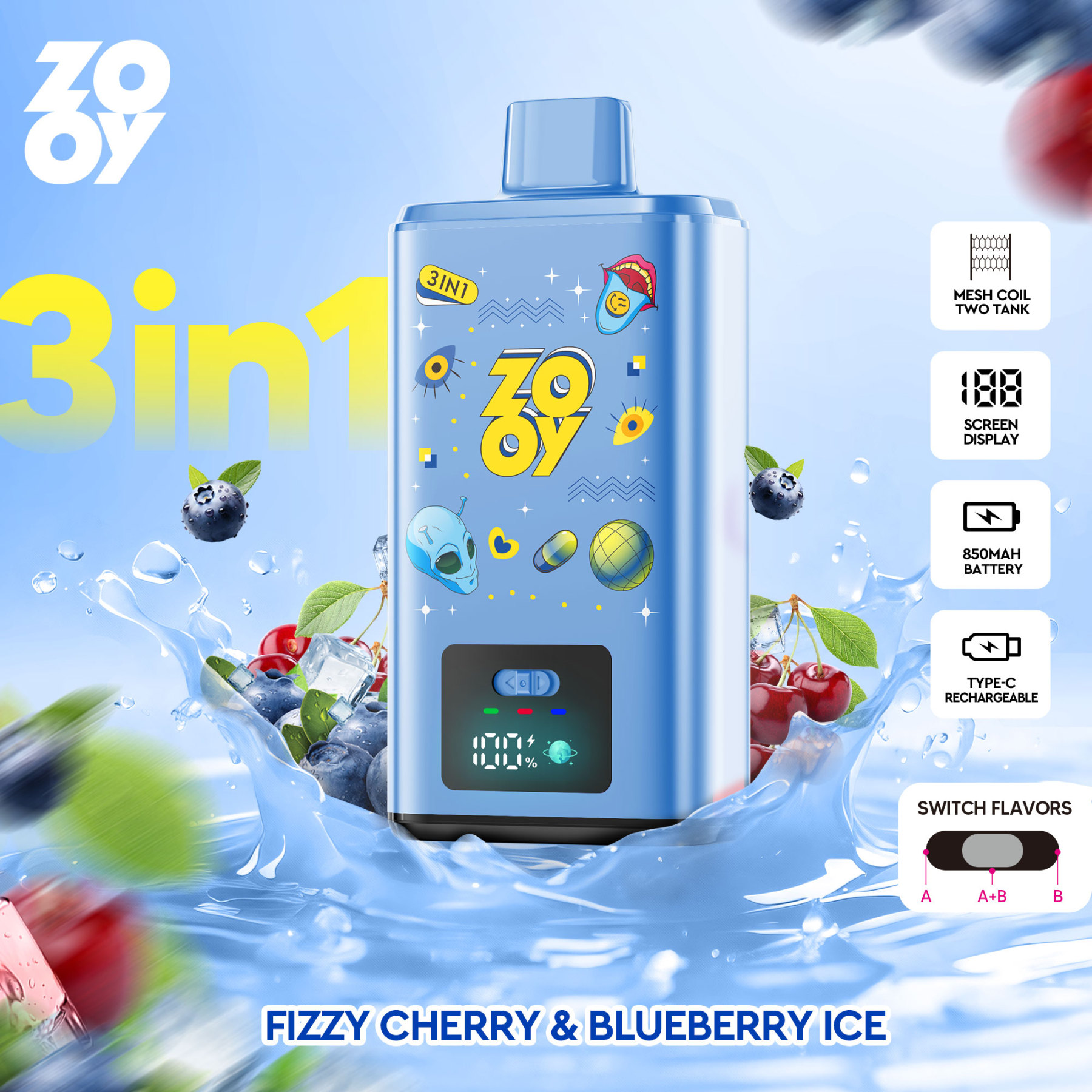 E-Cigarette Zooy 150K 120K 100K 80K 60K 2% 3% 5% Nic Vape 25K 35K 50K 60K Dlsposable Vape Original Factory Puff 20K 30K 40K in EU