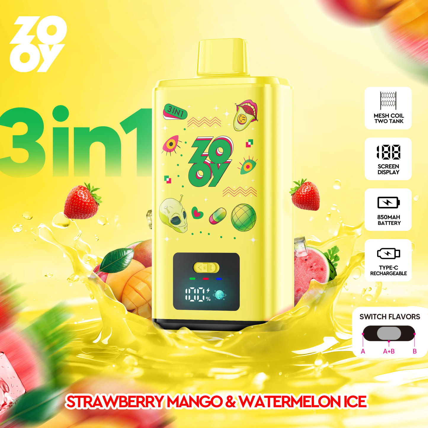 E-Cigarette Zooy 150K 120K 100K 80K 60K 2% 3% 5% Nic Vape 25K 35K 50K 60K Dlsposable Vape Original Factory Puff 20K 30K 40K in EU