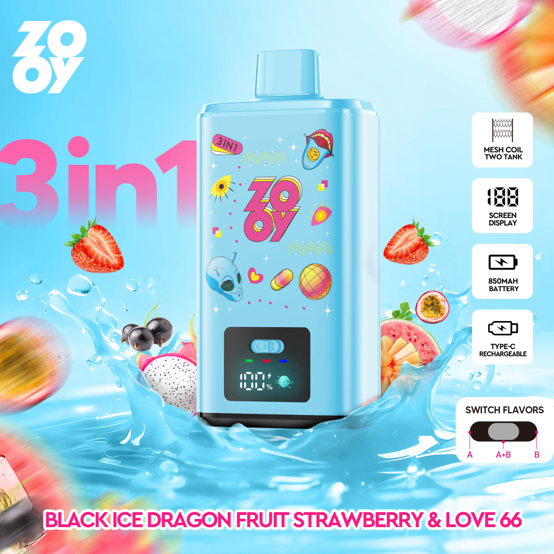 E-Cigarette Zooy 150K 120K 100K 80K 60K 2% 3% 5% Nic Vape 25K 35K 50K 60K Dlsposable Vape Original Factory Puff 20K 30K 40K in EU