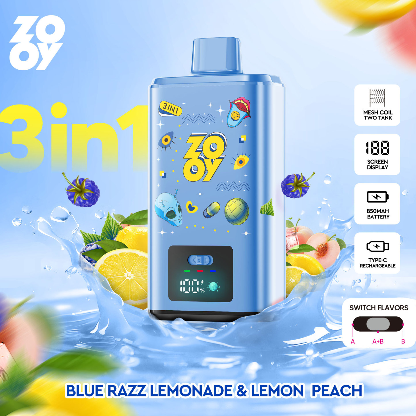 E-Cigarette Zooy 150K 120K 100K 80K 60K 2% 3% 5% Nic Vape 25K 35K 50K 60K Dlsposable Vape Original Factory Puff 20K 30K 40K in EU