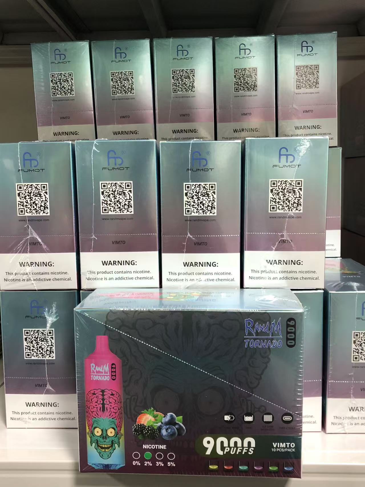 Fumot Randm Tornado 9000 Puffs E Cigarette Rechargeable Disposable Vape