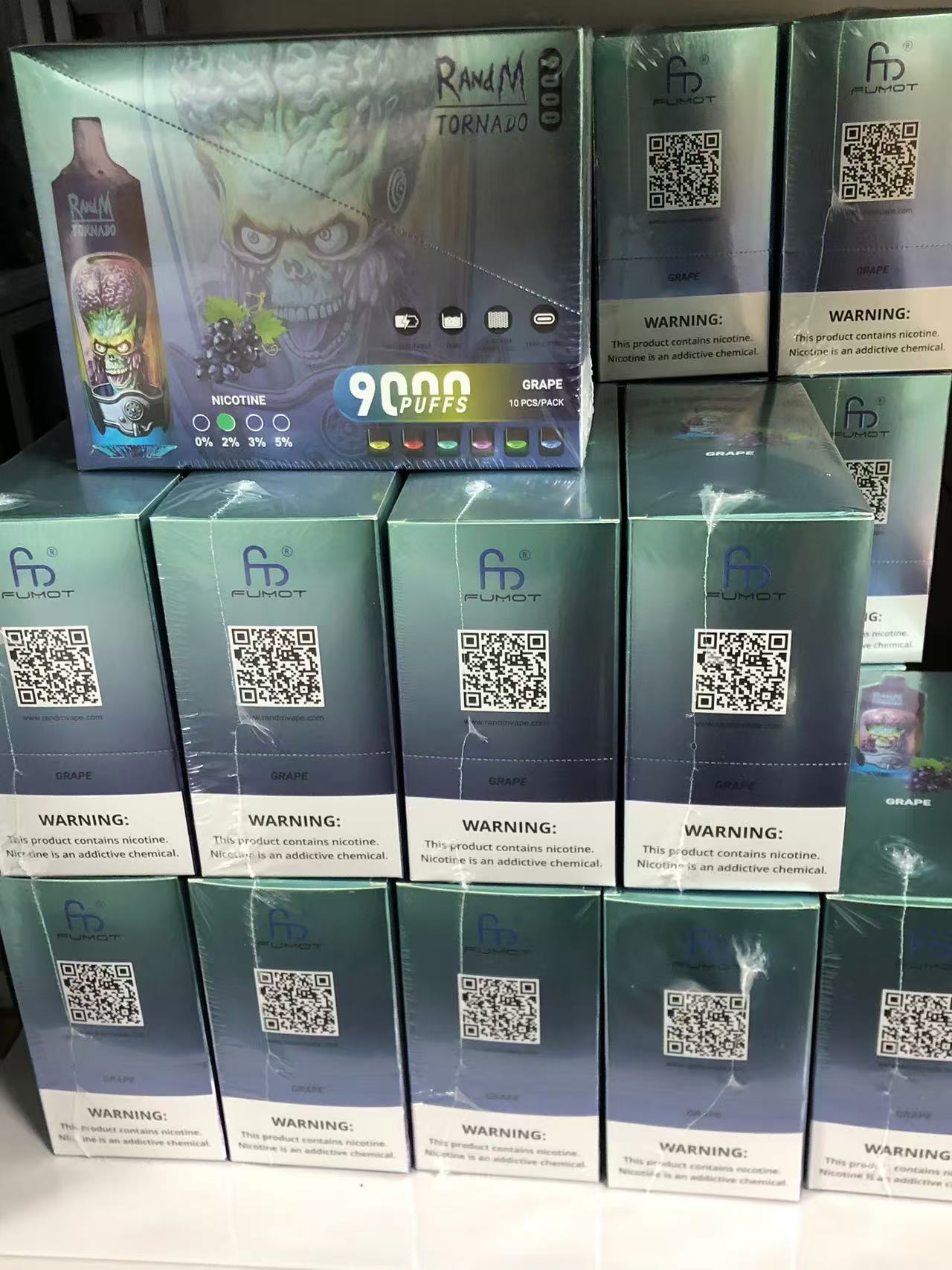 Fumot Randm Tornado 9000 Puffs E Cigarette Rechargeable Disposable Vape