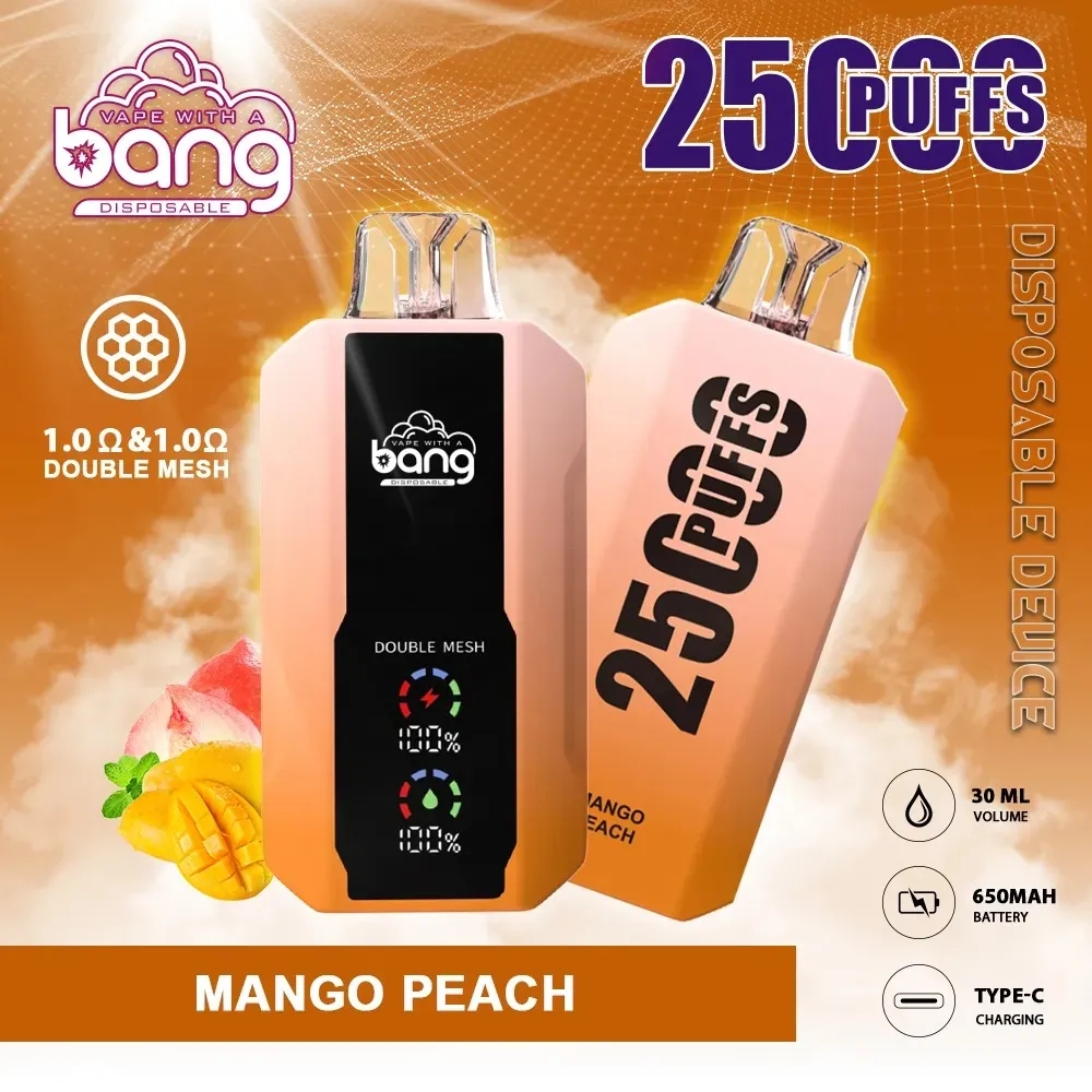Original Bang 25000 puffs disposable E cigarettes 30ml pre-filled vapor pods 650mAh rechargeable battery vape juice devices Dual Mesh Vaporizers bang box 25000-Ecloudvaping