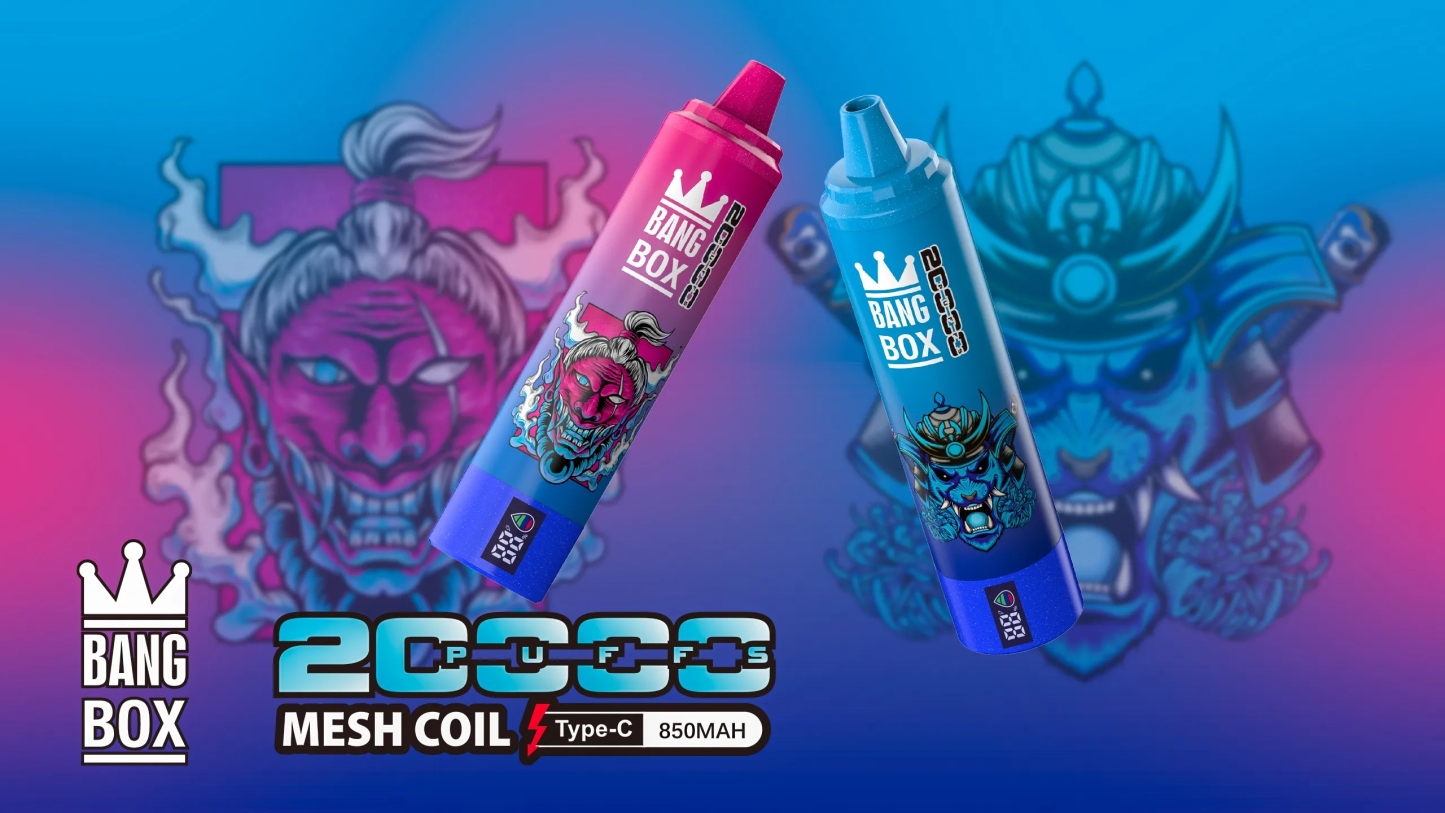 Original Bang box 20000 Puffs Mesh COIL E Cigarettes Vape Puff 20k 0% 2% 3% 5% 35ml Prefilled Pod Mesh Coil 850mah Rechargeable Battery Pen Vaper Device-Ecloudvaping
