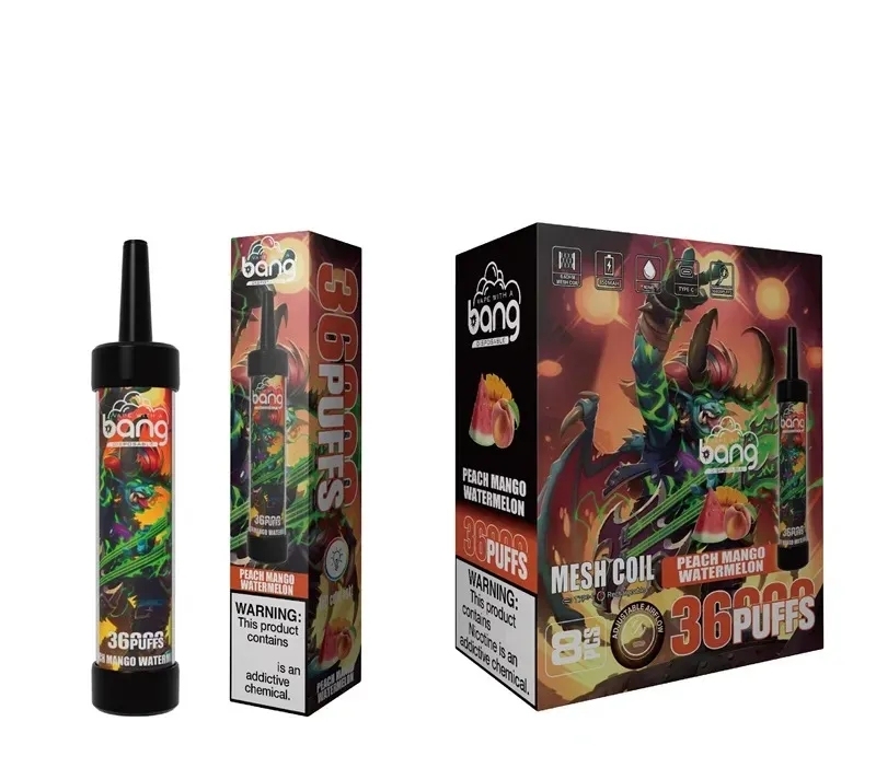 Original bang puff 36000 disposable vapes Rechargeable E Cigarettes Mesh Coil 40ML E-liquid puff 36k vaper 0%2%3%5% LED color light vaper vs 20000 puff 36k puff 30k -Ecloudvaping
