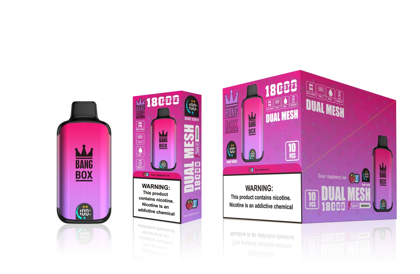 Original Bang box 18000 puffs disposable E cigarettes 26ml pre-filled vapor pods 850mAh rechargeable battery 20k puffs vape juice devices Dual Mesh Vaporizers-Ecloudvaping
