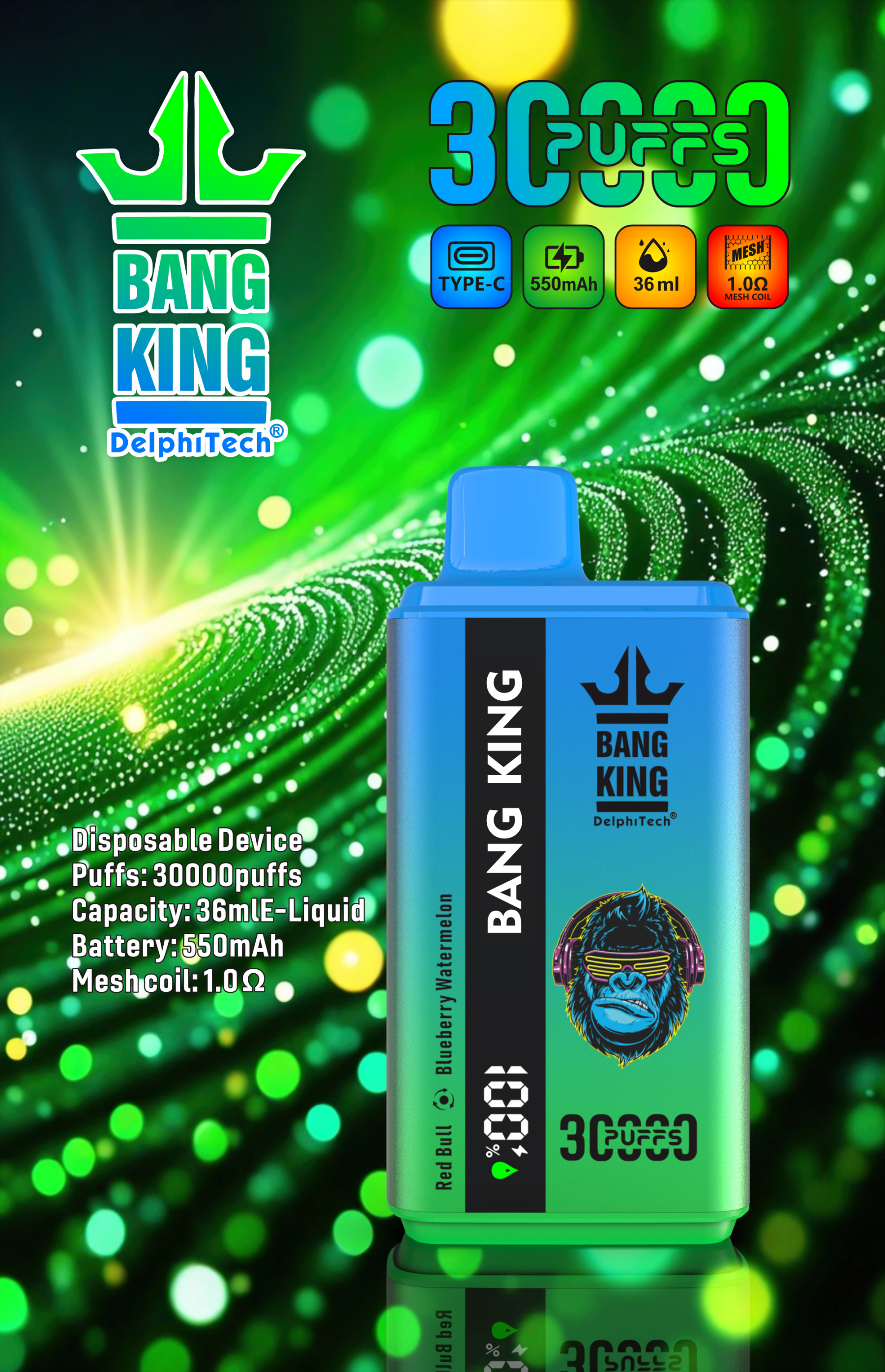 Bang King Vape 30000 30K Big Huge Pufs Vaper Desechable Germany Europe Price Smoke Wape Wholesale Rechargeable Disposable Puff Vapers Desechables Bang