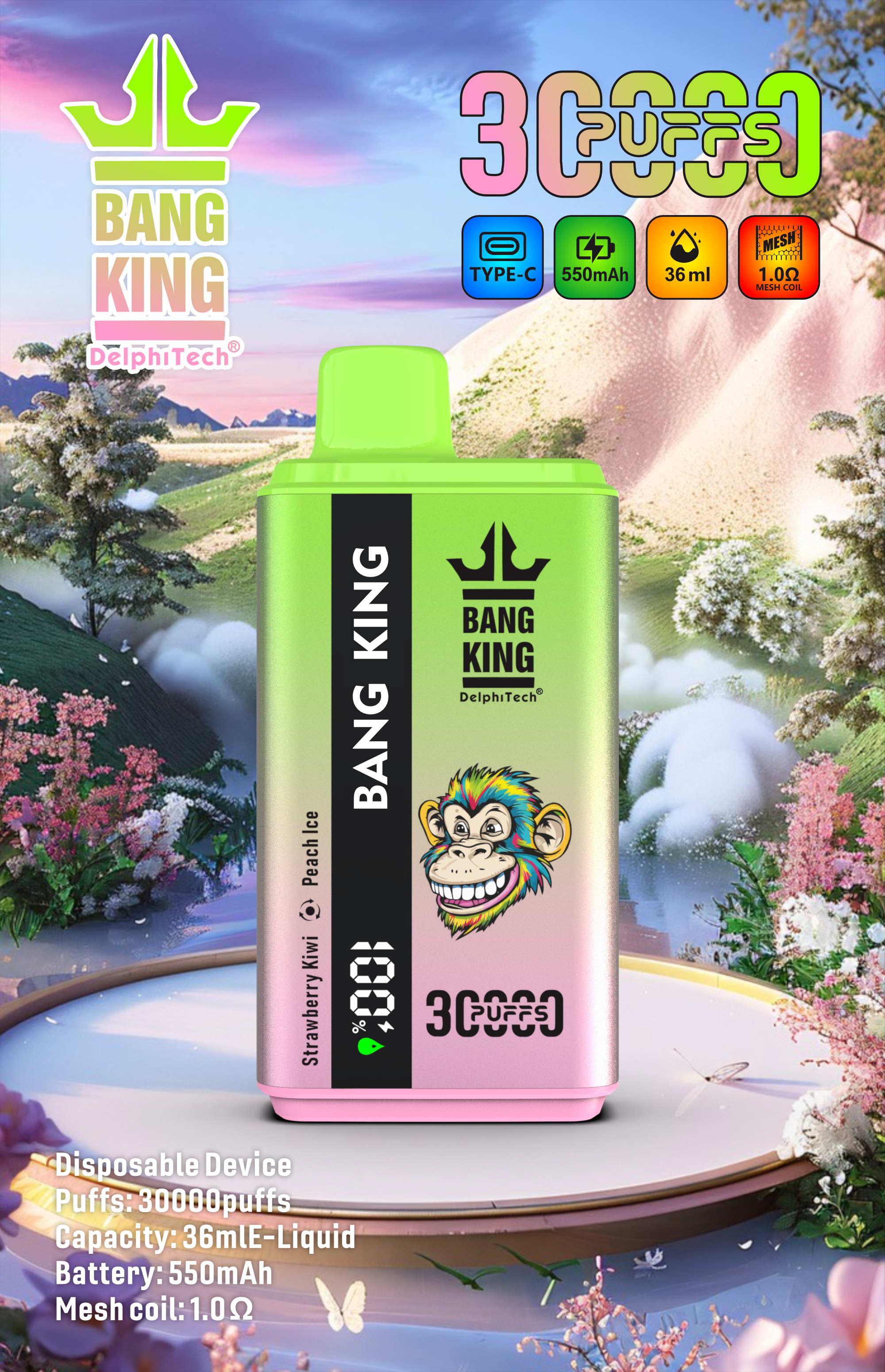 Bang King Vape 30000 30K Big Huge Pufs Vaper Desechable Germany Europe Price Smoke Wape Wholesale Rechargeable Disposable Puff Vapers Desechables Bang