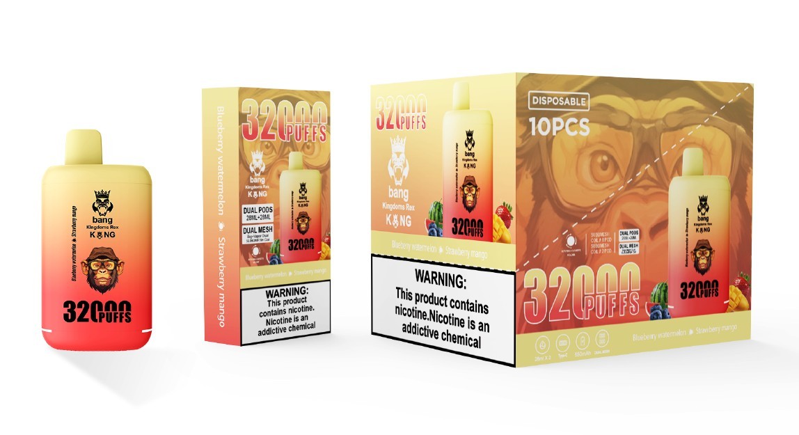Bang King 32000 Puff Dual Pods Dual Mesh Double Flavors Pods Disposable empty mini Electronic Cigarette 