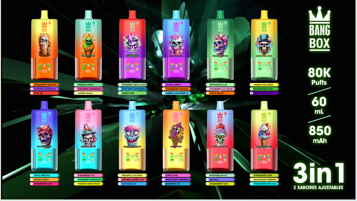 Bang box 80000 Puff Triple 3 in 1 Flavors Rechargeable Disposable Electronic Cigarette Multiple Fruit Flavors Vapor Smoke Vape Crystal Wape Sweet E Puff Tornado
