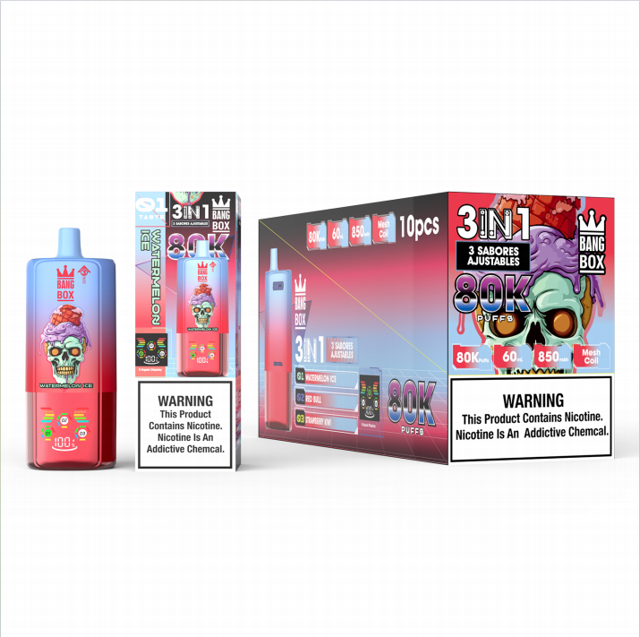 Bang box 80000 Puff Triple 3 in 1 Flavors Rechargeable Disposable Electronic Cigarette Multiple Fruit Flavors Vapor Smoke Vape Crystal Wape Sweet E Puff Tornado