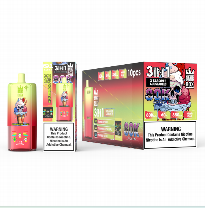 Bang box 80000 Puff Triple 3 in 1 Flavors Rechargeable Disposable Electronic Cigarette Multiple Fruit Flavors Vapor Smoke Vape Crystal Wape Sweet E Puff Tornado