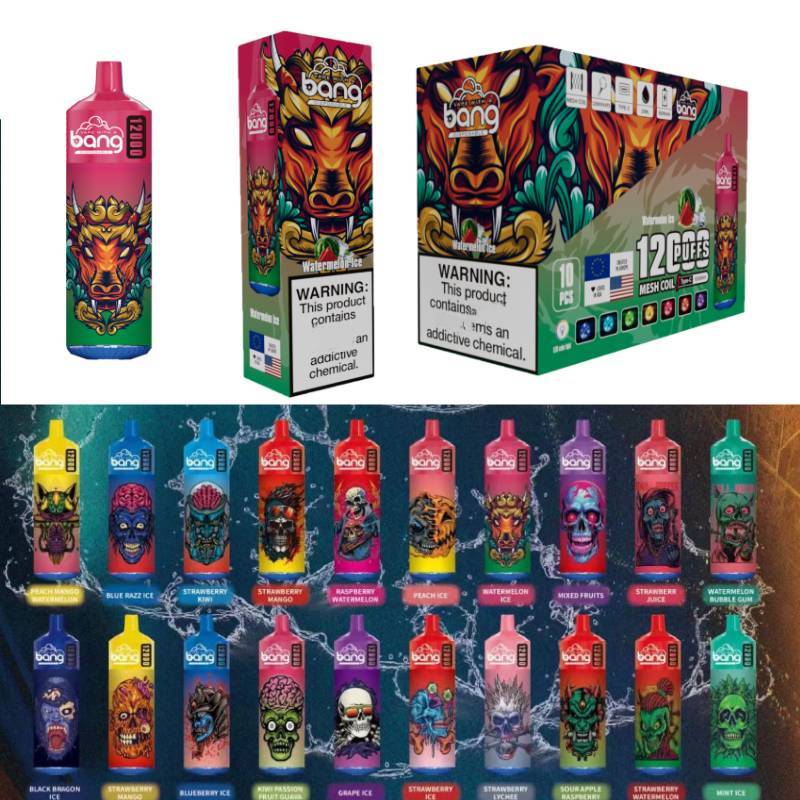 Genuine Bang box 12K puff 12000 Disposable Vape Pen E Cigarette 650mah Rechargeable Battery 23ml Pod mesh dispose of puff Vape -Ecloudvaping