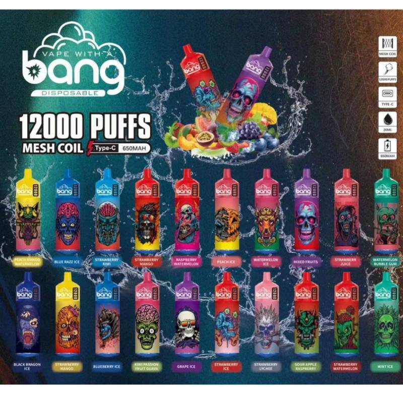 Genuine Bang box 12K puff 12000 Disposable Vape Pen E Cigarette 650mah Rechargeable Battery 23ml Pod mesh dispose of puff Vape -Ecloudvaping