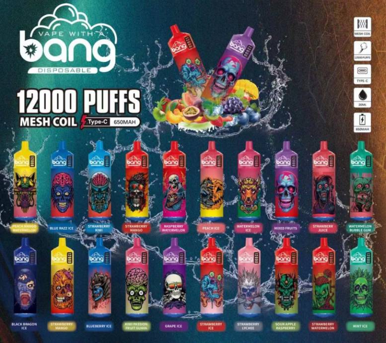 Genuine Bang box 12K puff 12000 Disposable Vape Pen E Cigarette 650mah Rechargeable Battery 23ml Pod mesh dispose of puff Vape -Ecloudvaping